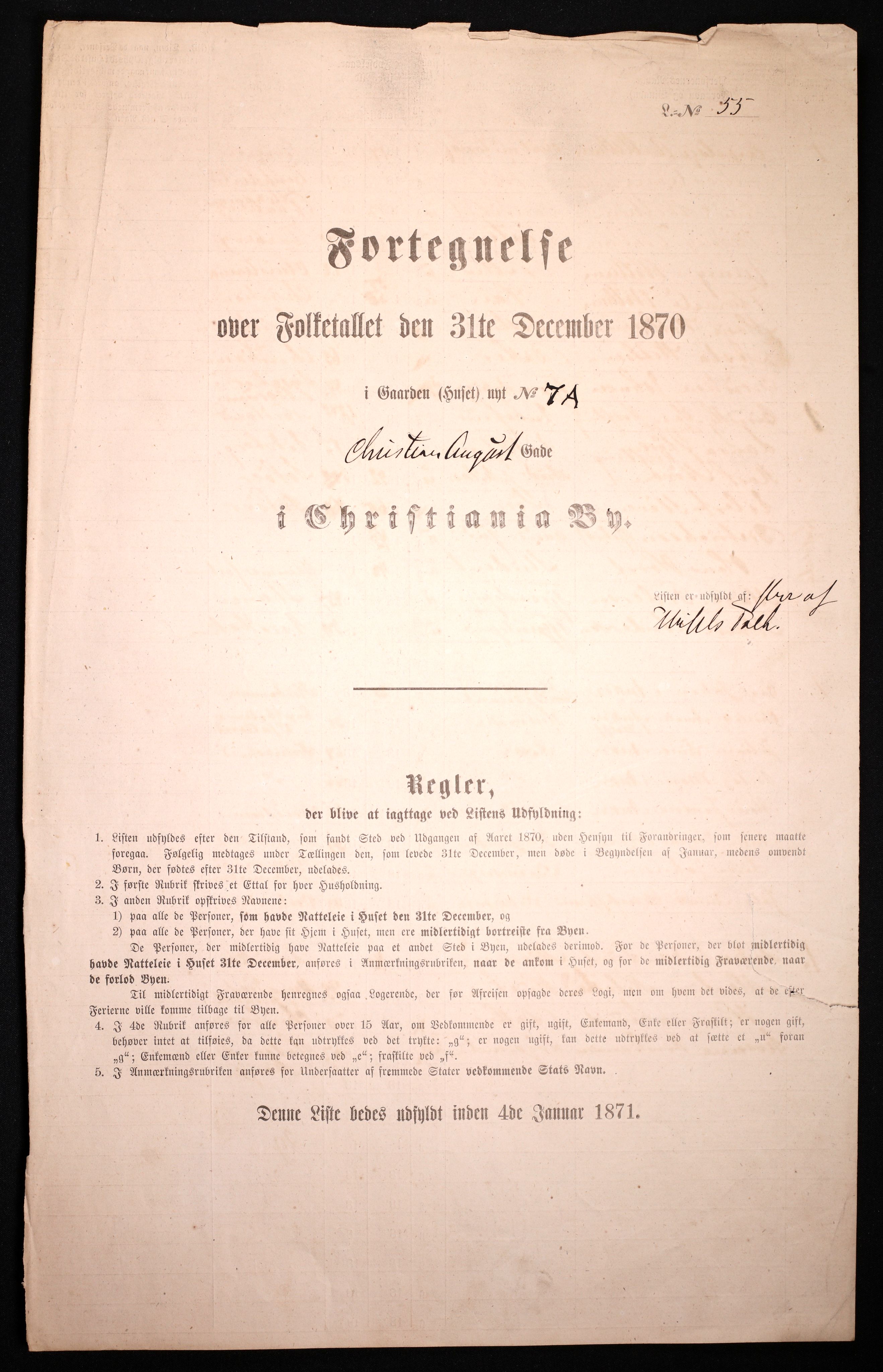 RA, Folketelling 1870 for 0301 Kristiania kjøpstad, 1870, s. 556