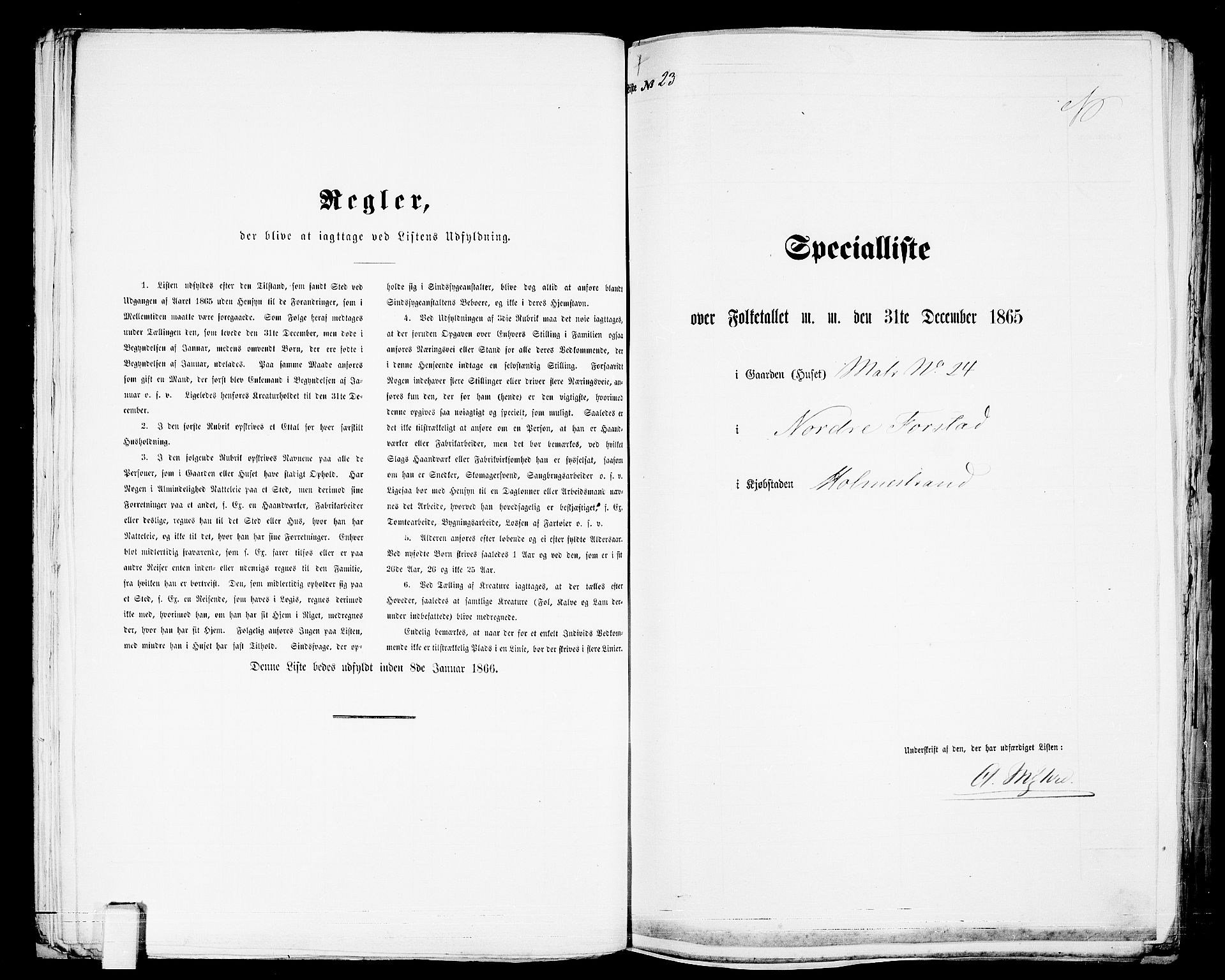 RA, Folketelling 1865 for 0702B Botne prestegjeld, Holmestrand kjøpstad, 1865, s. 52