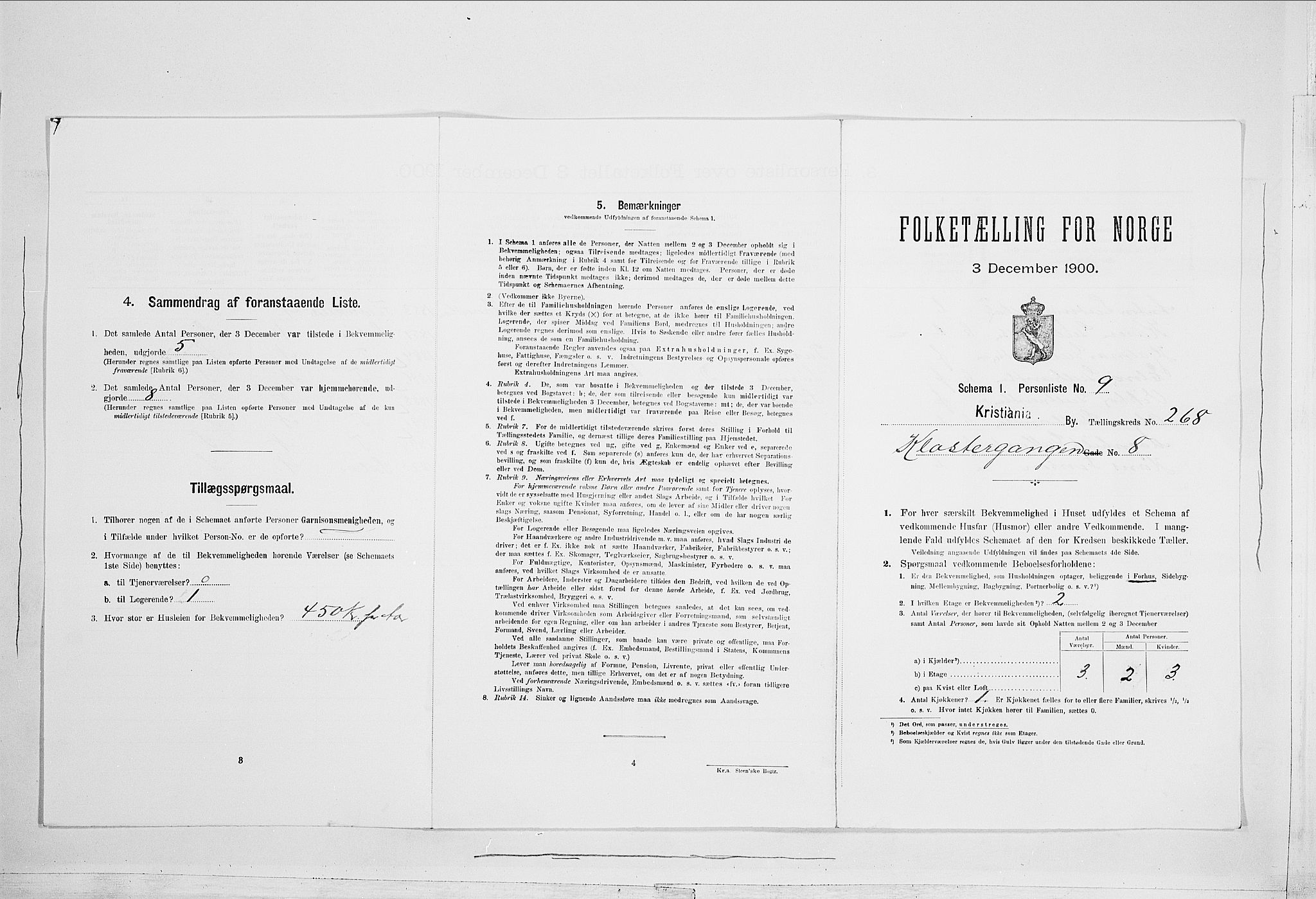 SAO, Folketelling 1900 for 0301 Kristiania kjøpstad, 1900, s. 48363
