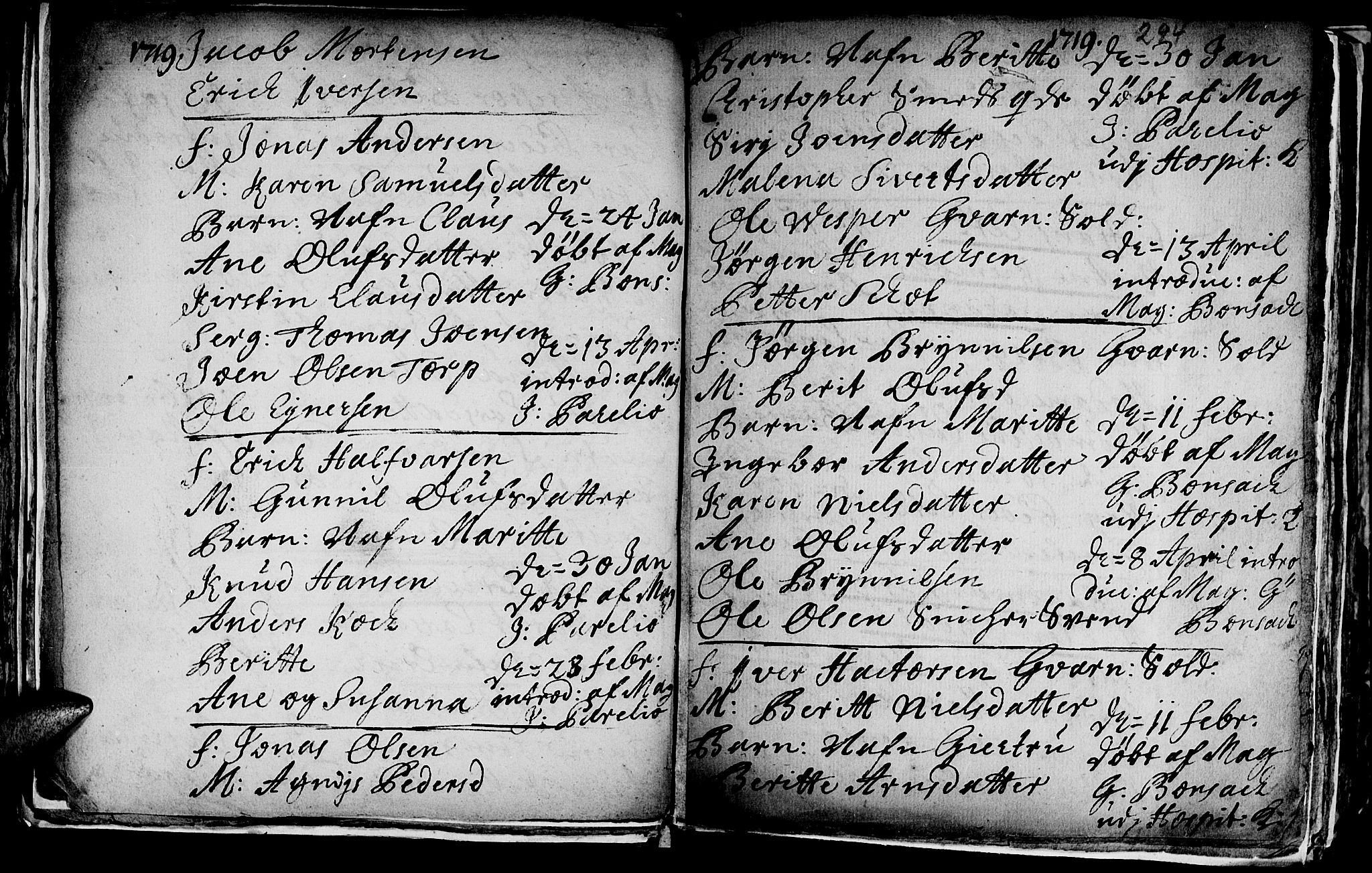 Ministerialprotokoller, klokkerbøker og fødselsregistre - Sør-Trøndelag, SAT/A-1456/601/L0035: Ministerialbok nr. 601A03, 1713-1728, s. 294