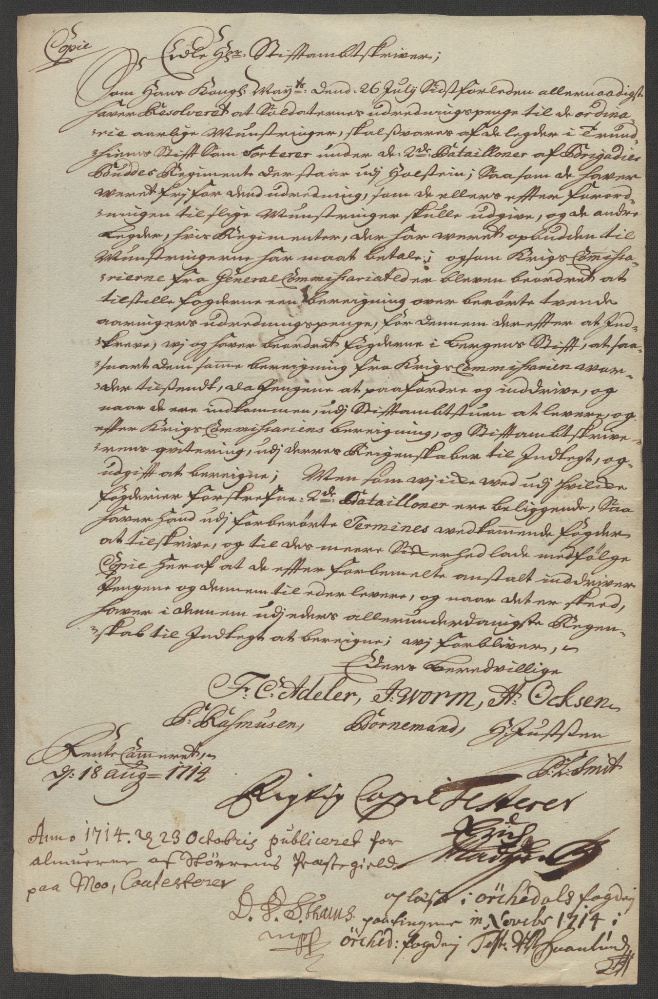 Rentekammeret inntil 1814, Reviderte regnskaper, Fogderegnskap, AV/RA-EA-4092/R60/L3965: Fogderegnskap Orkdal og Gauldal, 1714, s. 141