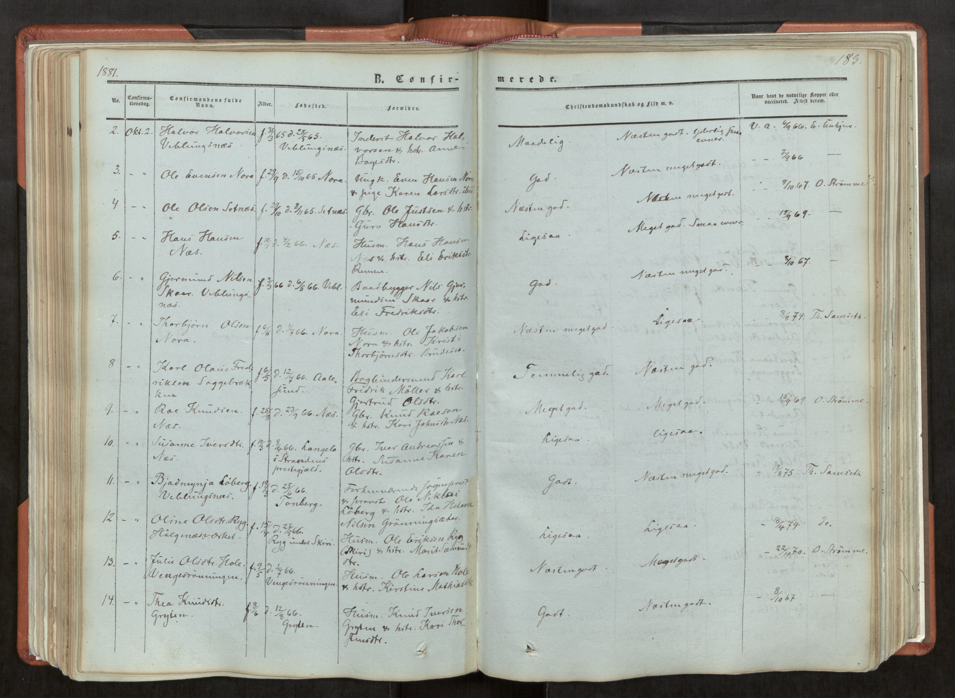 Ministerialprotokoller, klokkerbøker og fødselsregistre - Møre og Romsdal, AV/SAT-A-1454/544/L0572: Ministerialbok nr. 544A05, 1854-1886, s. 183