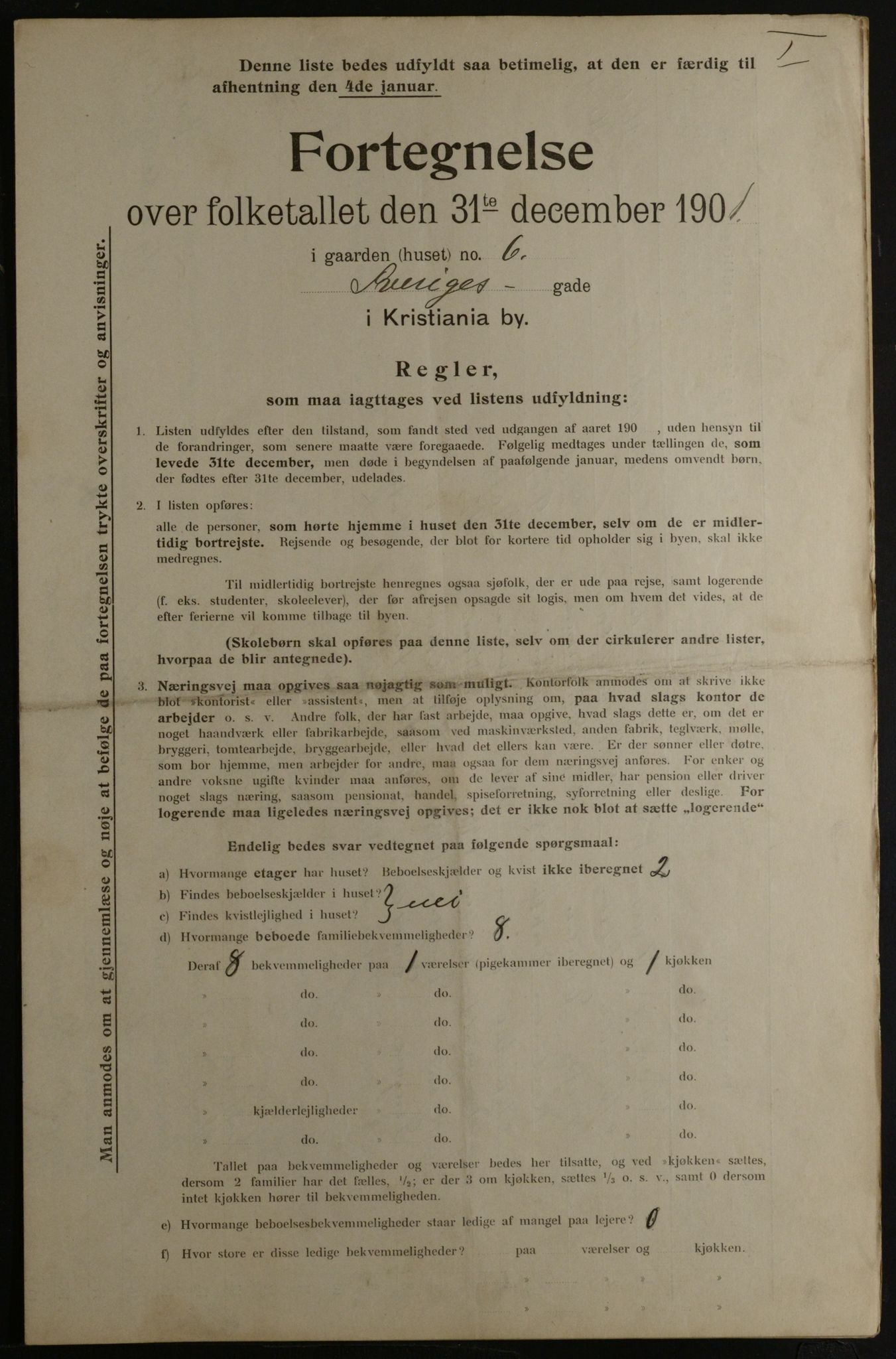 OBA, Kommunal folketelling 31.12.1901 for Kristiania kjøpstad, 1901, s. 16264