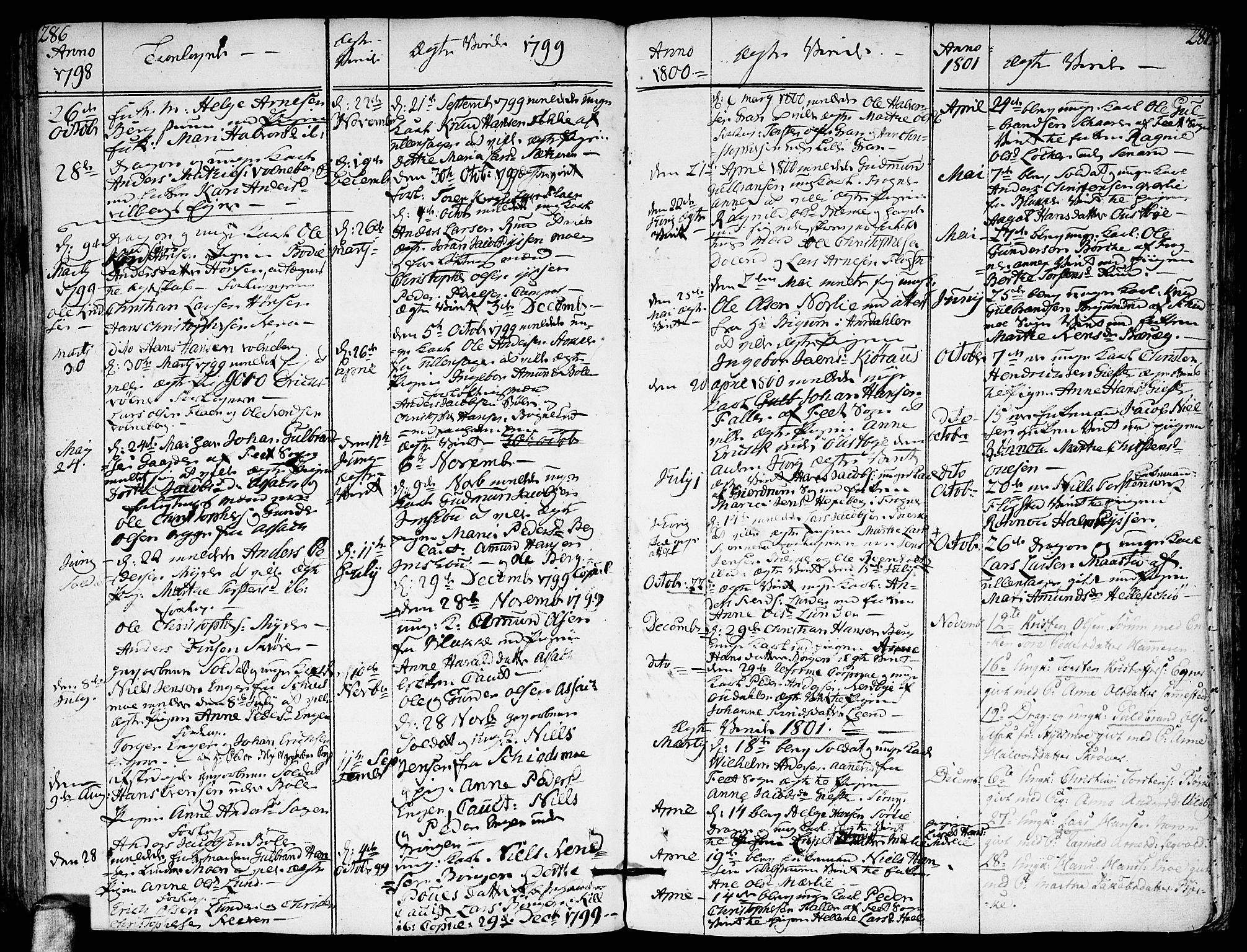 Sørum prestekontor Kirkebøker, AV/SAO-A-10303/F/Fa/L0002: Ministerialbok nr. I 2, 1759-1814, s. 286-287