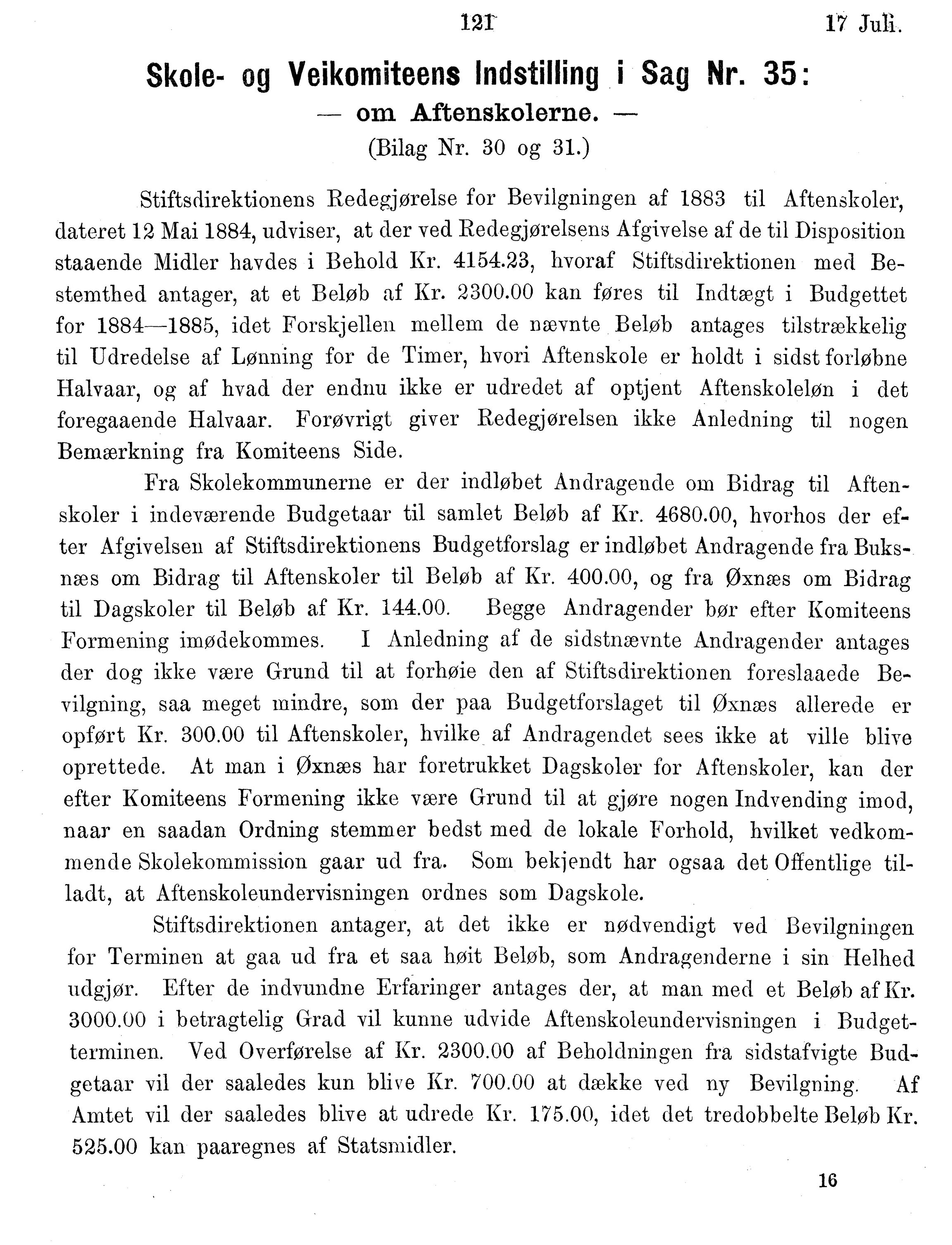 Nordland Fylkeskommune. Fylkestinget, AIN/NFK-17/176/A/Ac/L0014: Fylkestingsforhandlinger 1881-1885, 1881-1885