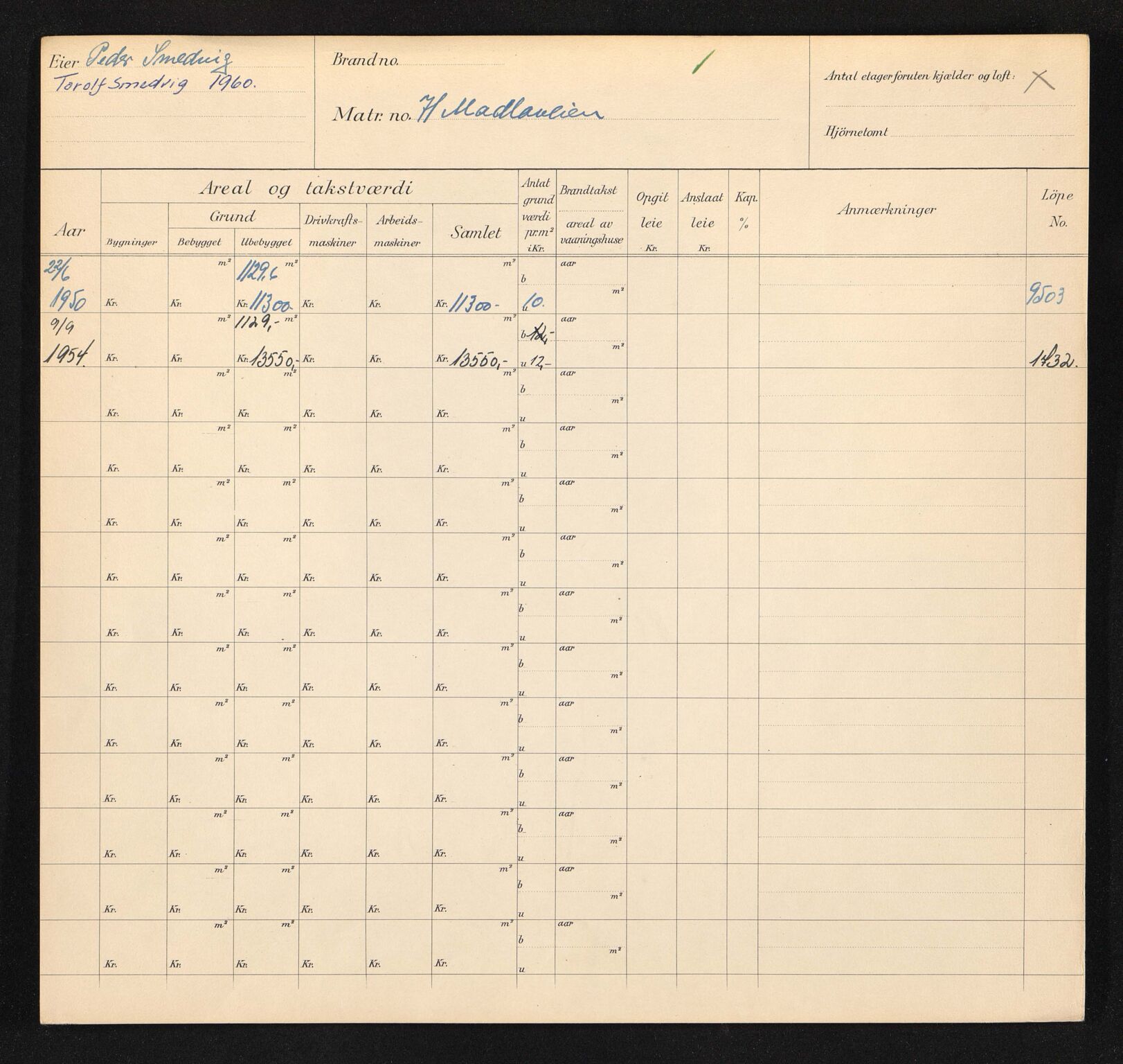 Stavanger kommune. Skattetakstvesenet, BYST/A-0440/F/Fa/Faa/L0030/0002: Skattetakstkort / Madlaveien 70 - 185