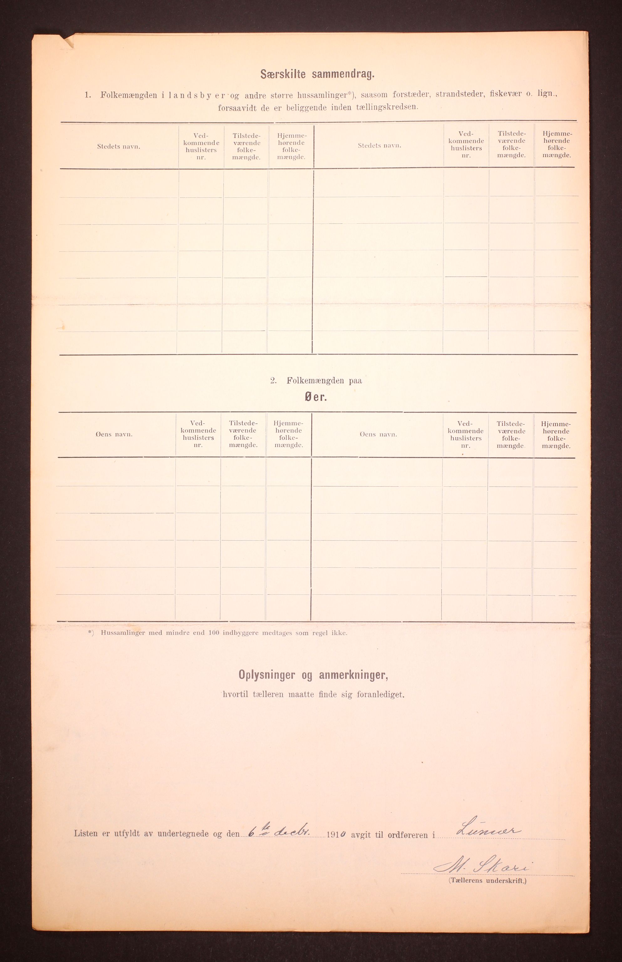 RA, Folketelling 1910 for 0533 Lunner herred, 1910, s. 8