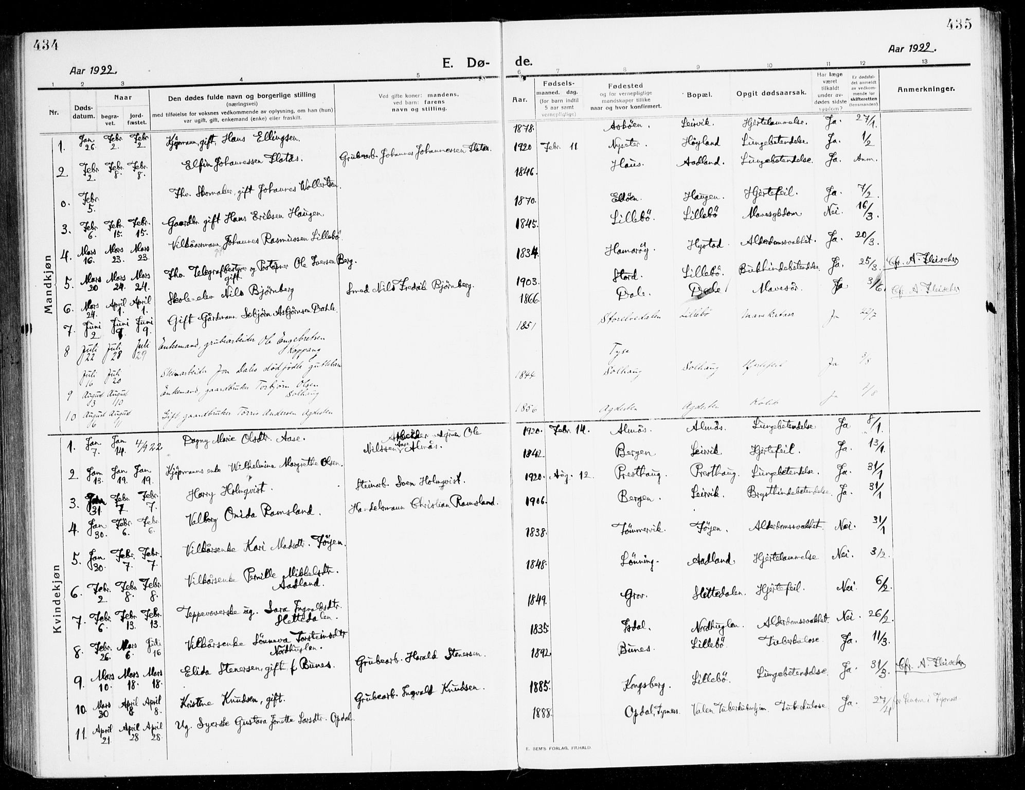 Stord sokneprestembete, AV/SAB-A-78201/H/Haa: Ministerialbok nr. B 3, 1913-1925, s. 434-435