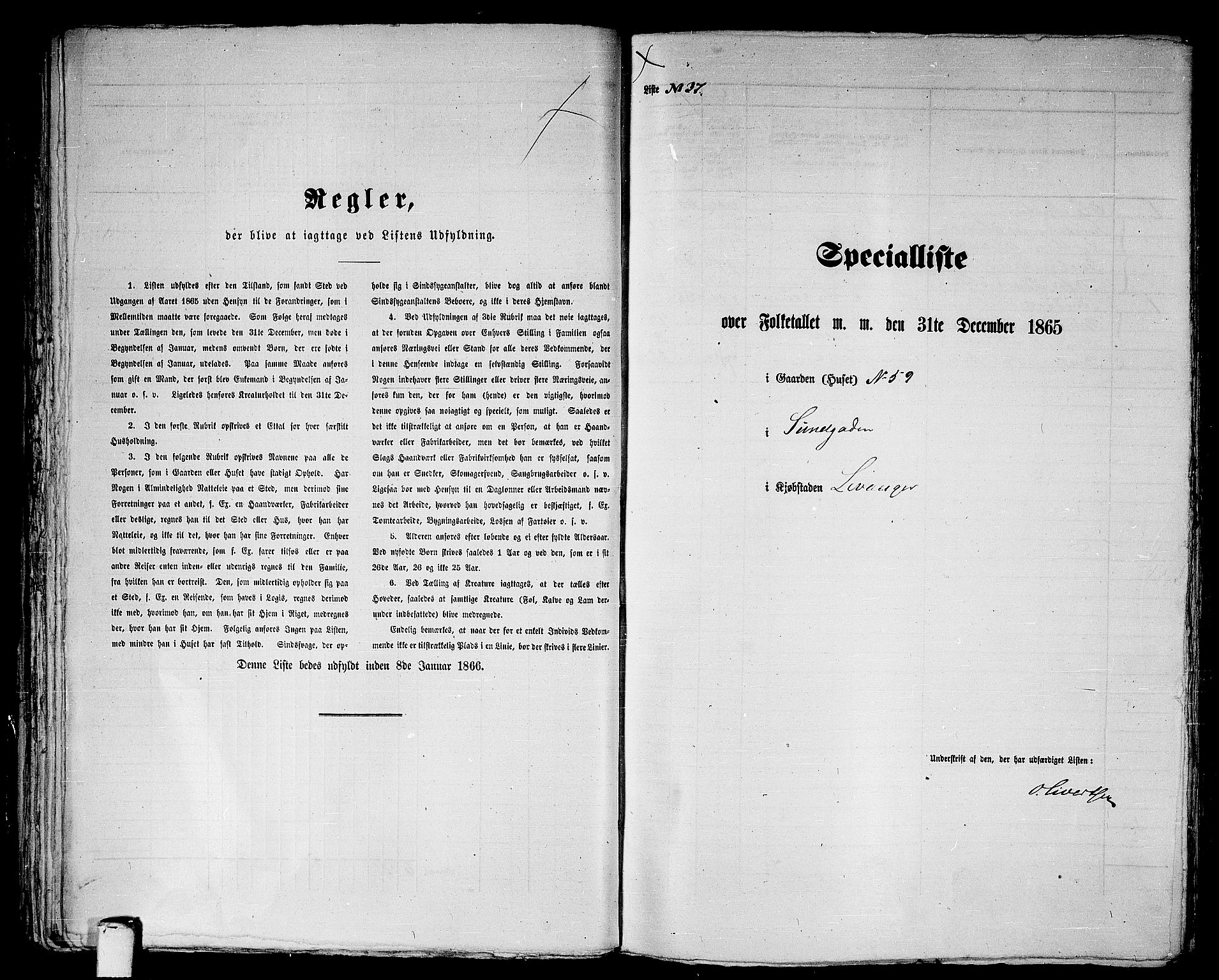 RA, Folketelling 1865 for 1701B Levanger prestegjeld, Levanger kjøpstad, 1865, s. 77