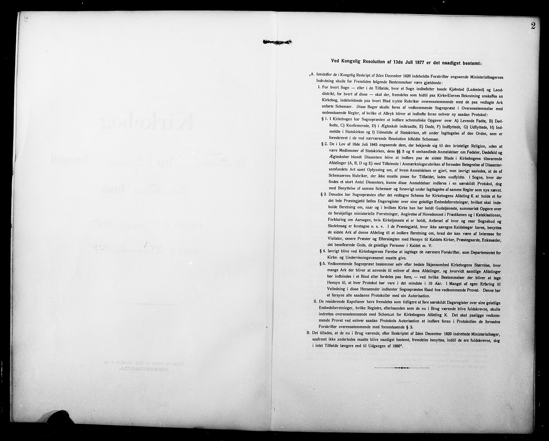 Dypvåg sokneprestkontor, SAK/1111-0007/F/Fb/Fbb/L0005: Klokkerbok nr. B 5, 1905-1924, s. 2