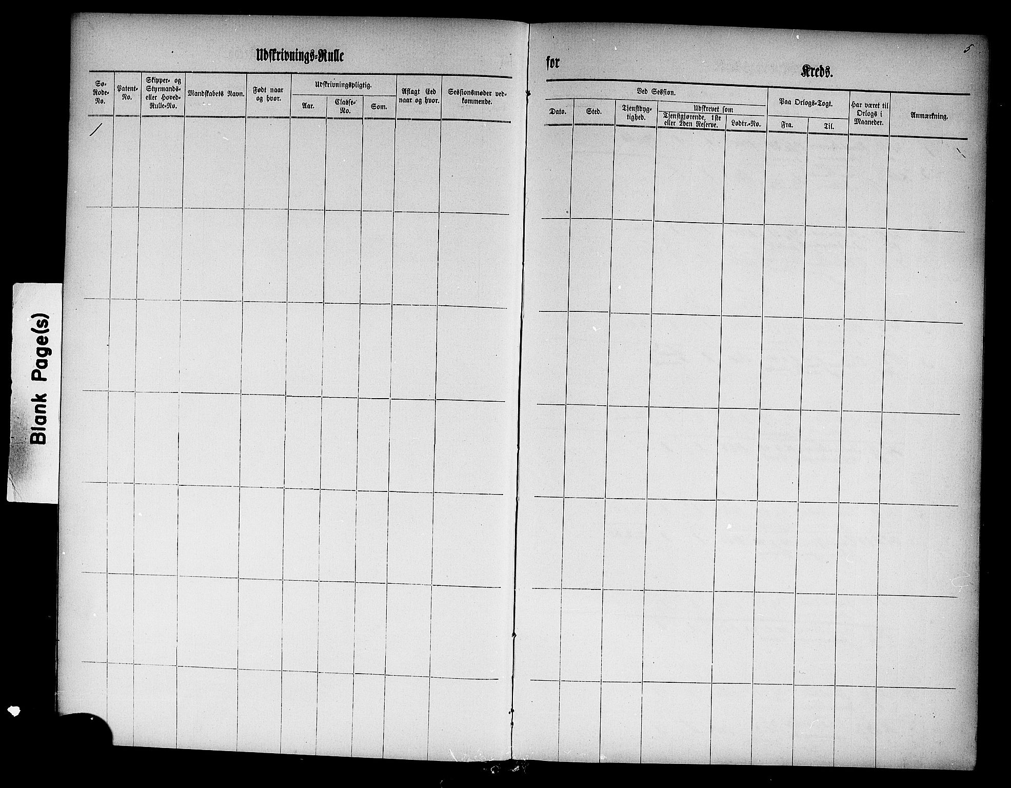 Drøbak mønstringskontor, AV/SAO-A-10569f/F/Fc/Fcc/L0001: Utskrivningsrulle, 1860, s. 5