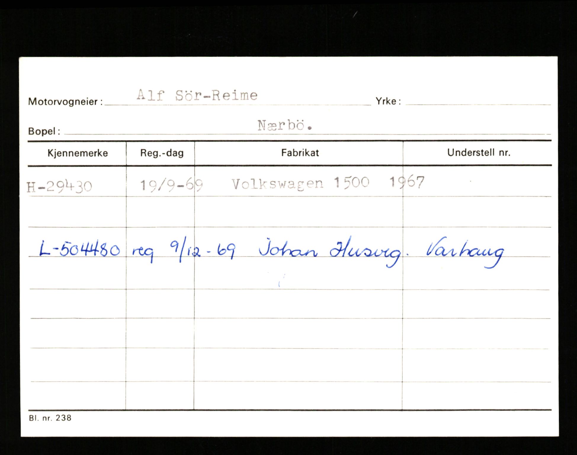 Stavanger trafikkstasjon, SAST/A-101942/0/G/L0005: Registreringsnummer: 23000 - 34245, 1930-1971, s. 2015