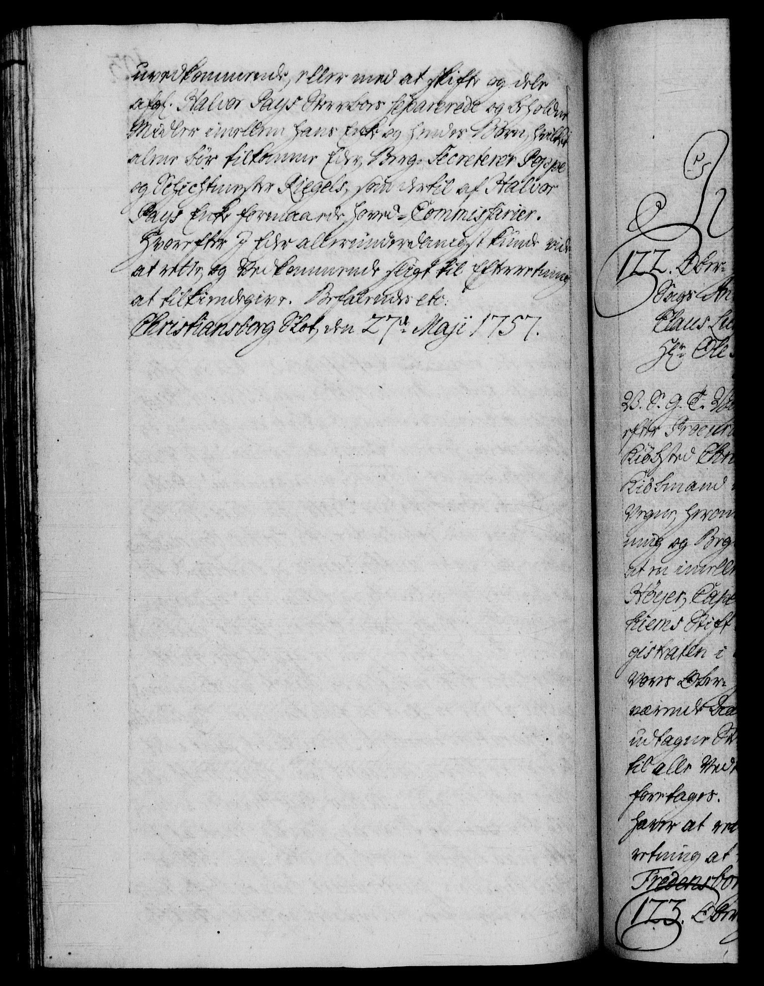 Danske Kanselli 1572-1799, AV/RA-EA-3023/F/Fc/Fca/Fcab/L0036: Norske tegnelser, 1757-1761, s. 103b