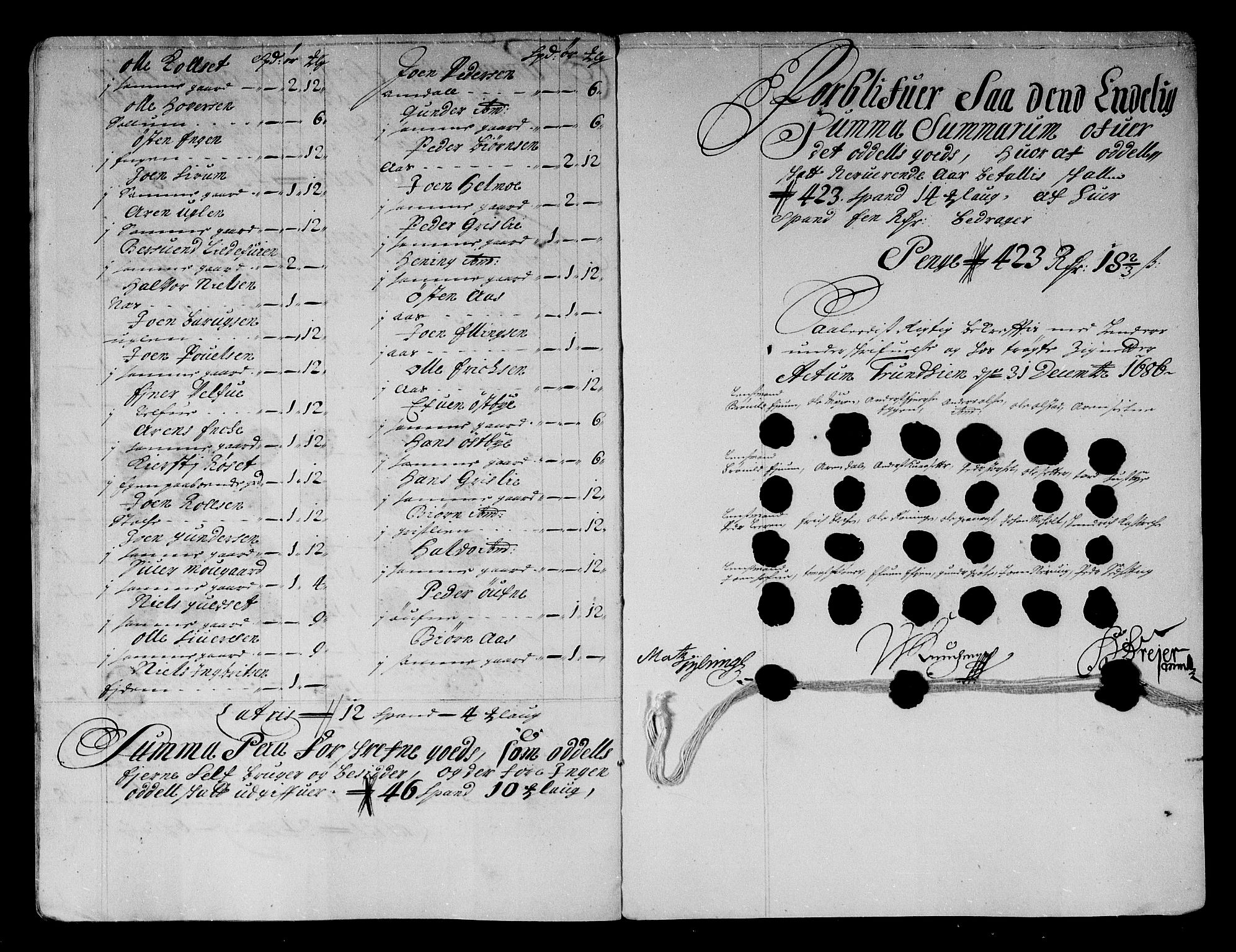 Rentekammeret inntil 1814, Reviderte regnskaper, Stiftamtstueregnskaper, Trondheim stiftamt og Nordland amt, RA/EA-6044/R/Rg/L0083: Trondheim stiftamt og Nordland amt, 1686