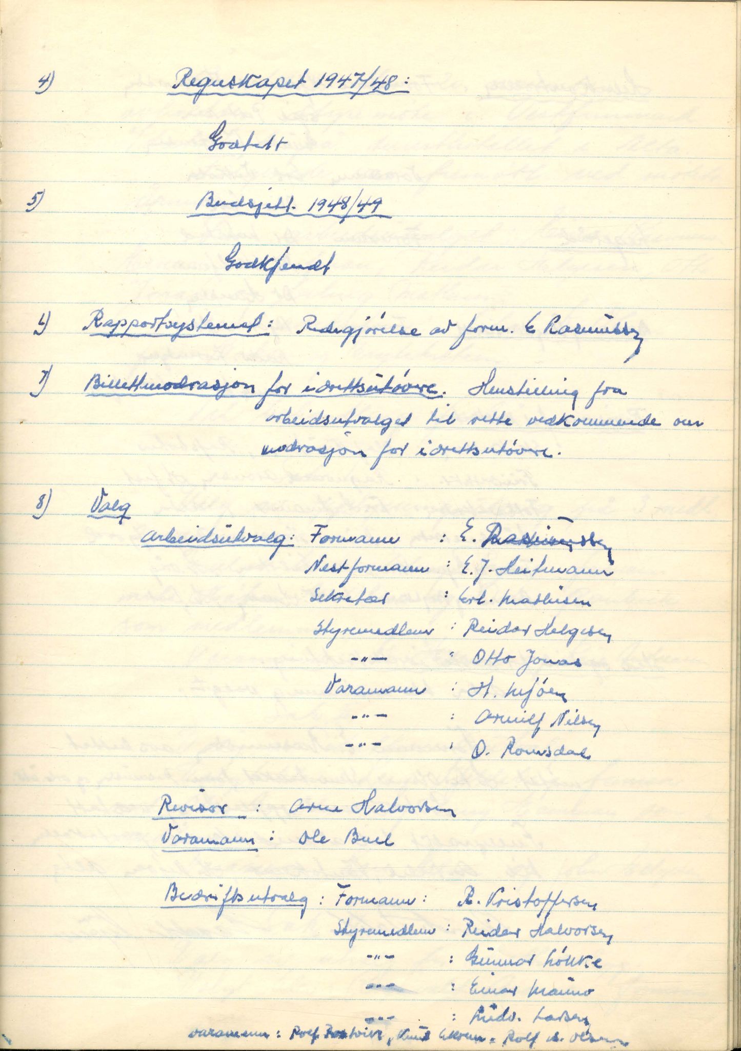 Vest-Finnmark Idrettskrets, FMFB/A-1042/A/Aa/L0001: Møteprotokoll for styre, kretsting og arbeidsutvalg, 1946-1951, s. 64