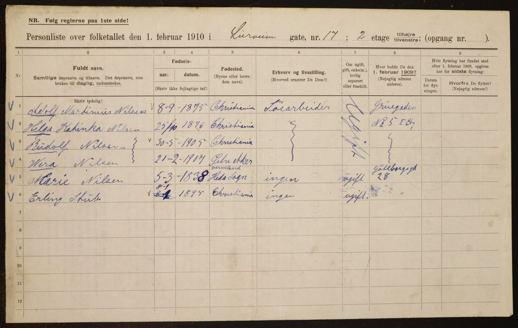 OBA, Kommunal folketelling 1.2.1910 for Kristiania, 1910, s. 55553