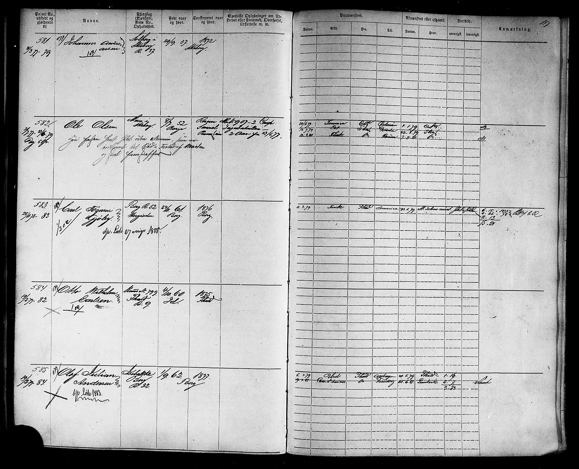 Halden mønstringskontor, AV/SAO-A-10569a/F/Fc/Fca/L0004: Annotasjonsrulle, 1868-1875, s. 121