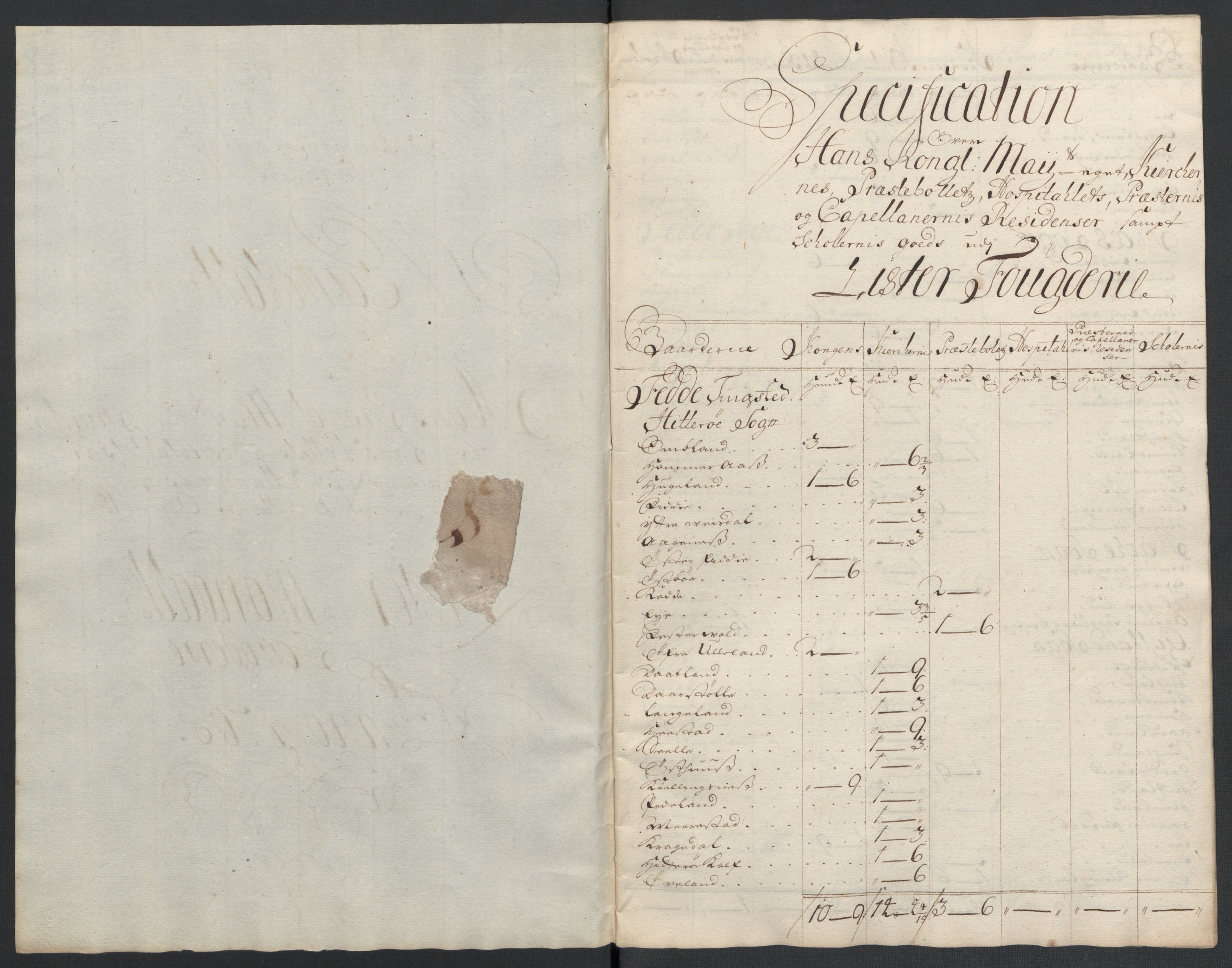 Rentekammeret inntil 1814, Reviderte regnskaper, Fogderegnskap, AV/RA-EA-4092/R43/L2552: Fogderegnskap Lista og Mandal, 1705-1709, s. 37