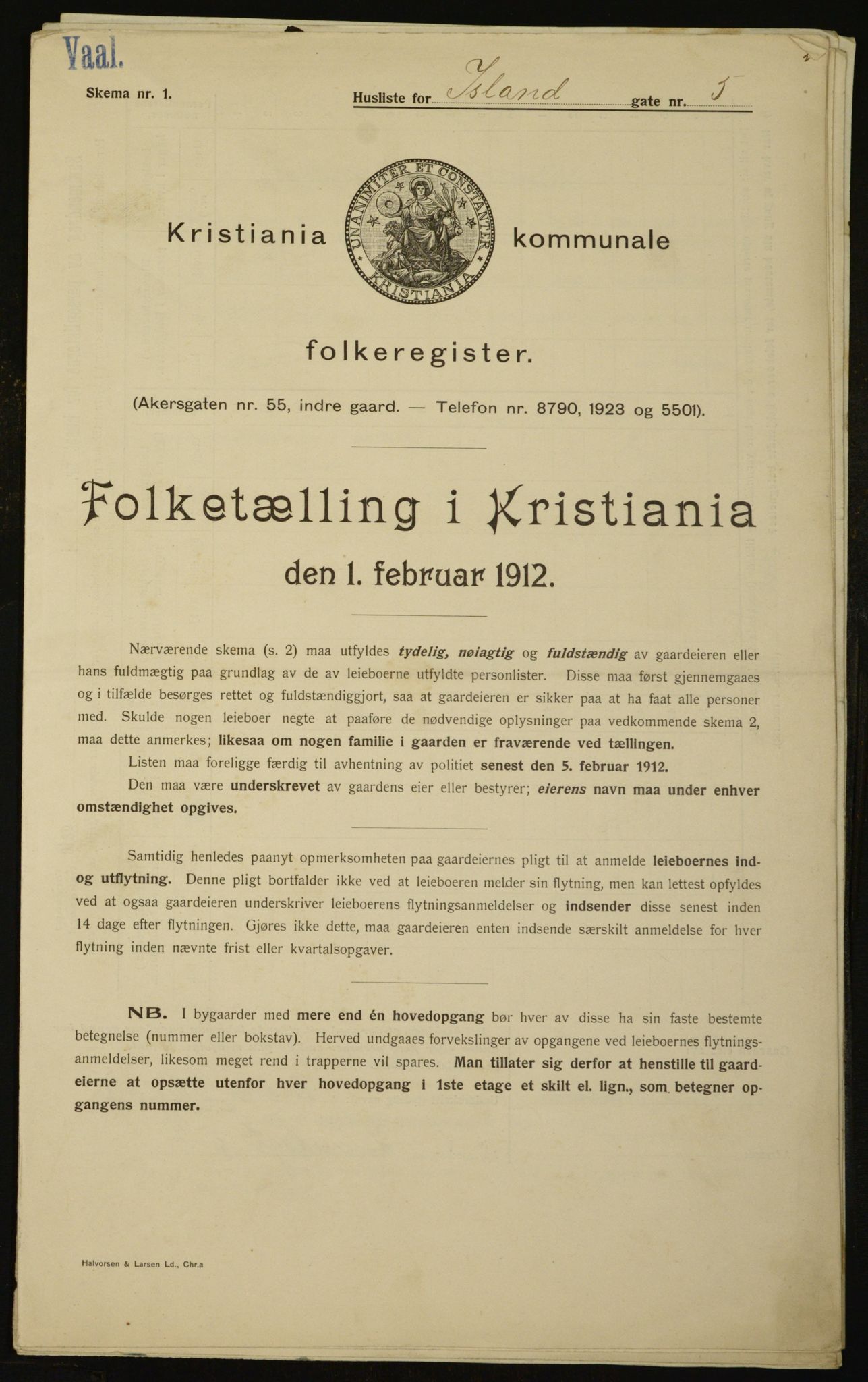 OBA, Kommunal folketelling 1.2.1912 for Kristiania, 1912, s. 44870