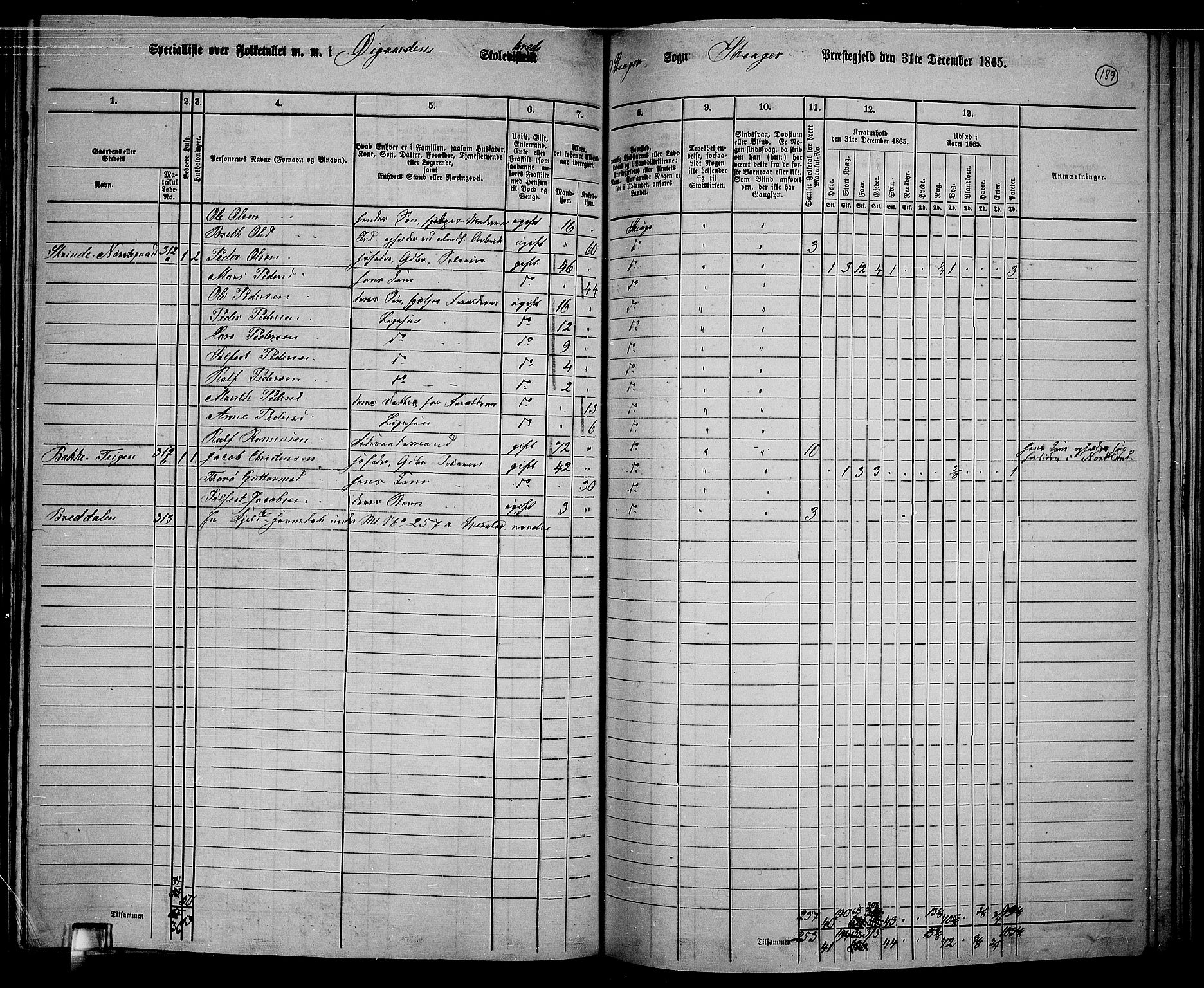 RA, Folketelling 1865 for 0513P Skjåk prestegjeld, 1865, s. 44