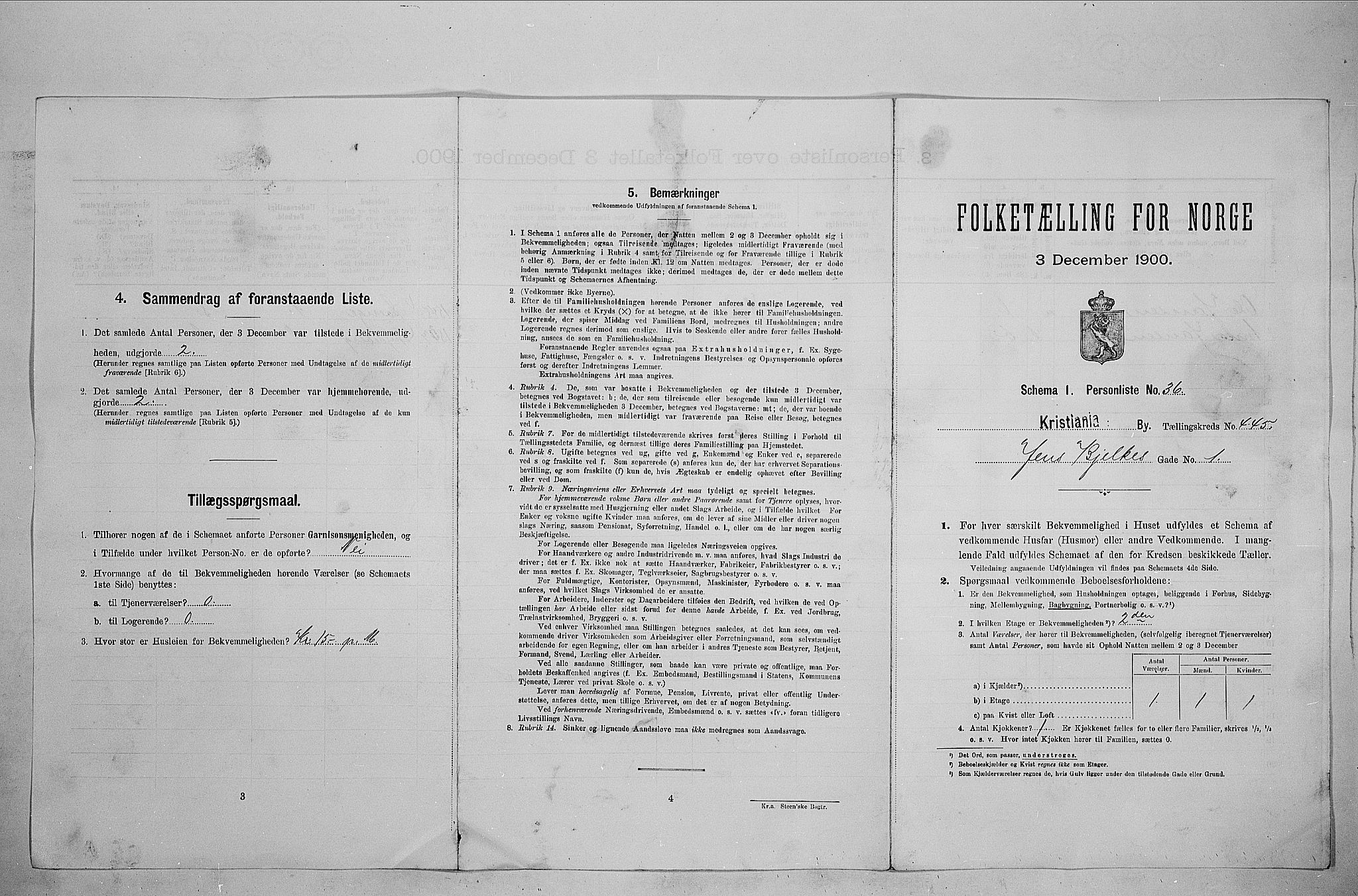 SAO, Folketelling 1900 for 0301 Kristiania kjøpstad, 1900, s. 42635