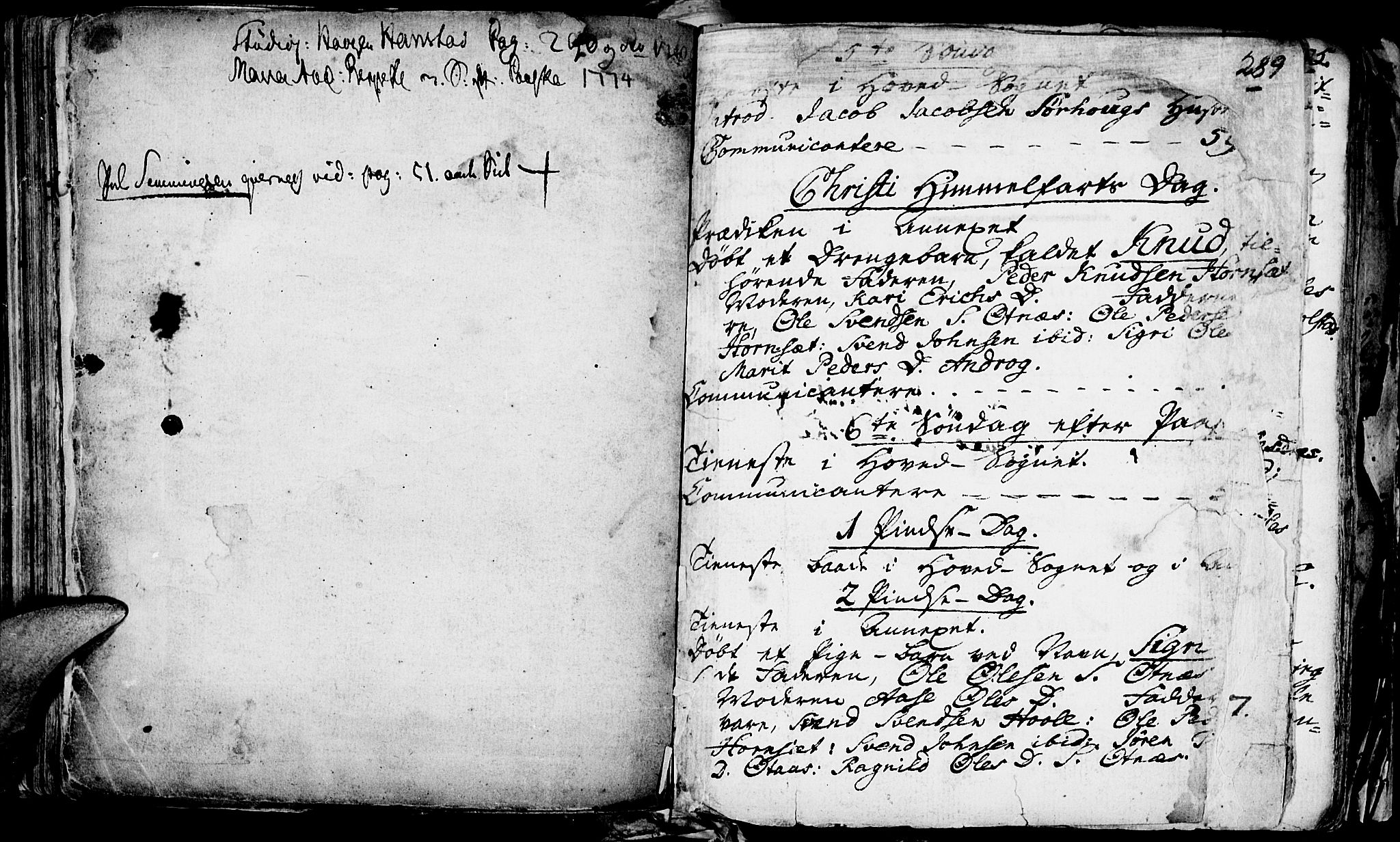 Rendalen prestekontor, AV/SAH-PREST-054/H/Ha/Haa/L0001: Ministerialbok nr. 1, 1733-1787, s. 289