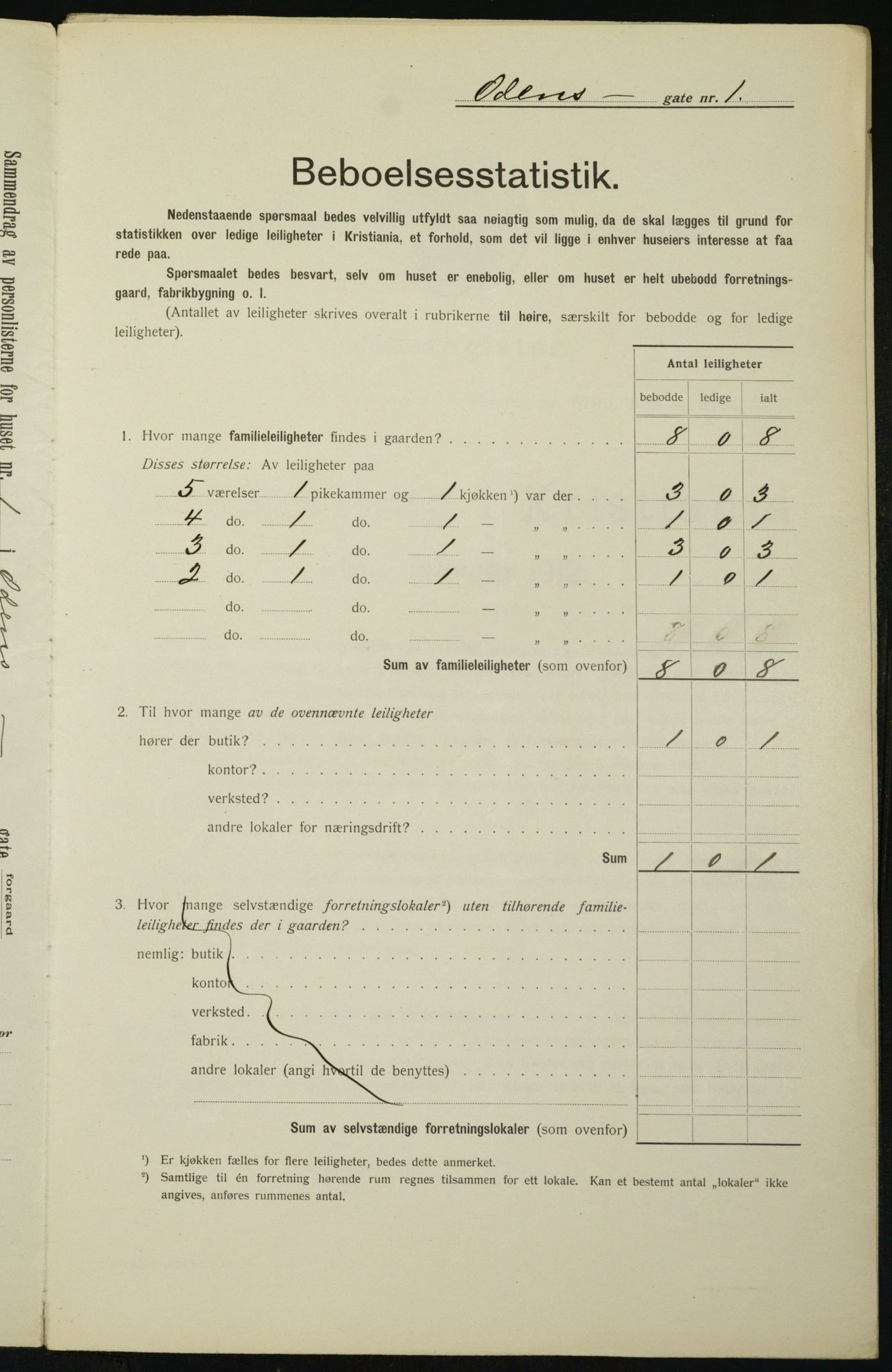 OBA, Kommunal folketelling 1.2.1912 for Kristiania, 1912, s. 75175