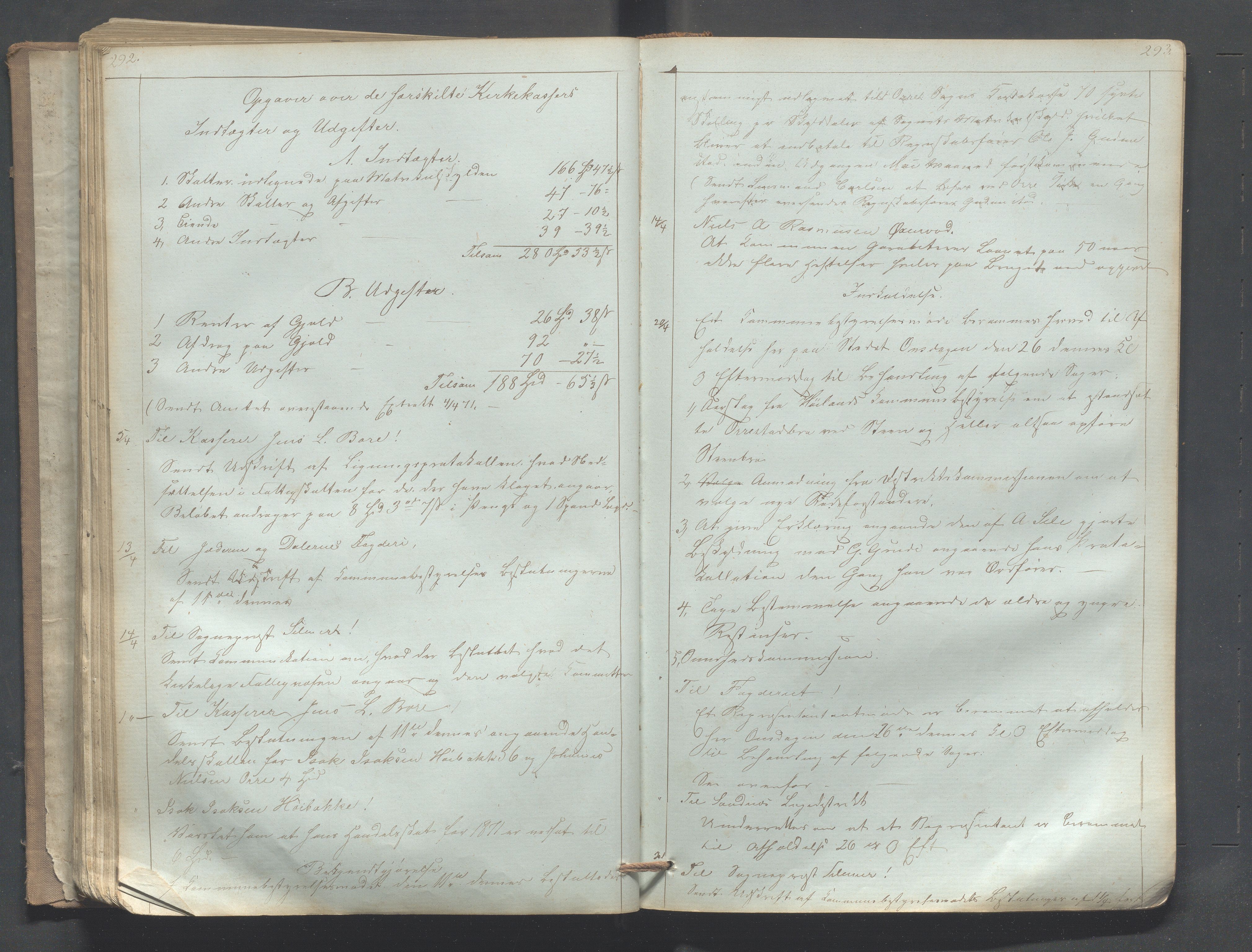 Klepp kommune - Formannskapet, IKAR/K-100277/B/L0002: Kopibok, 1861-1877, s. 292-293