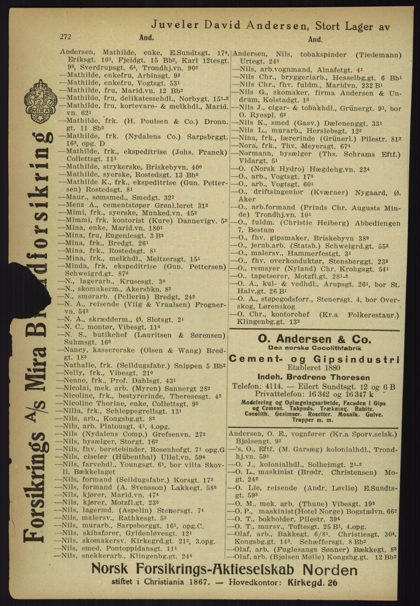 Kristiania/Oslo adressebok, PUBL/-, 1918, s. 297