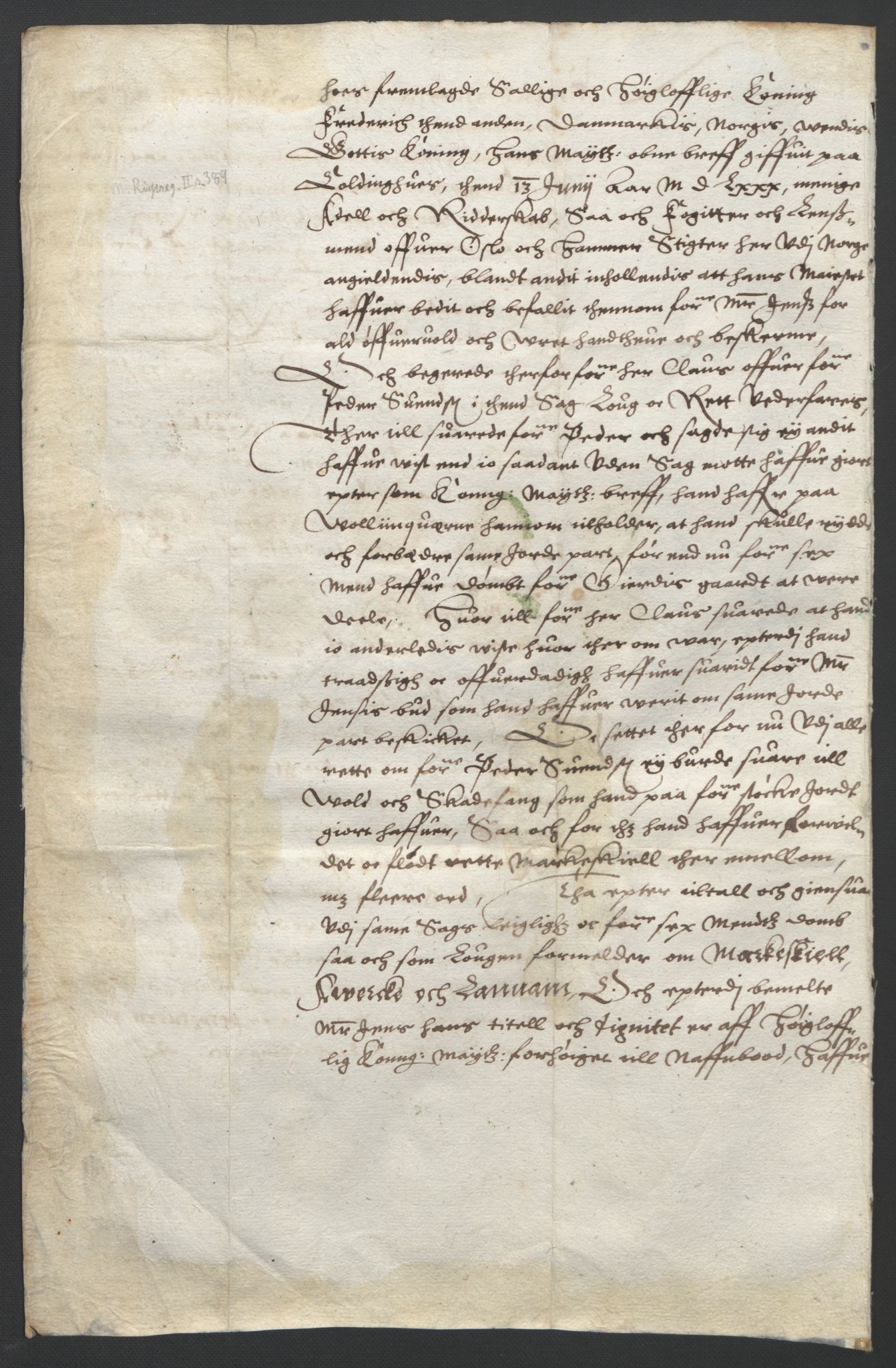 Oslo stiftsdireksjon, SAO/A-11085/G/Gb/L0001: Bispestolens dokumenter, 1584-1612, s. 100