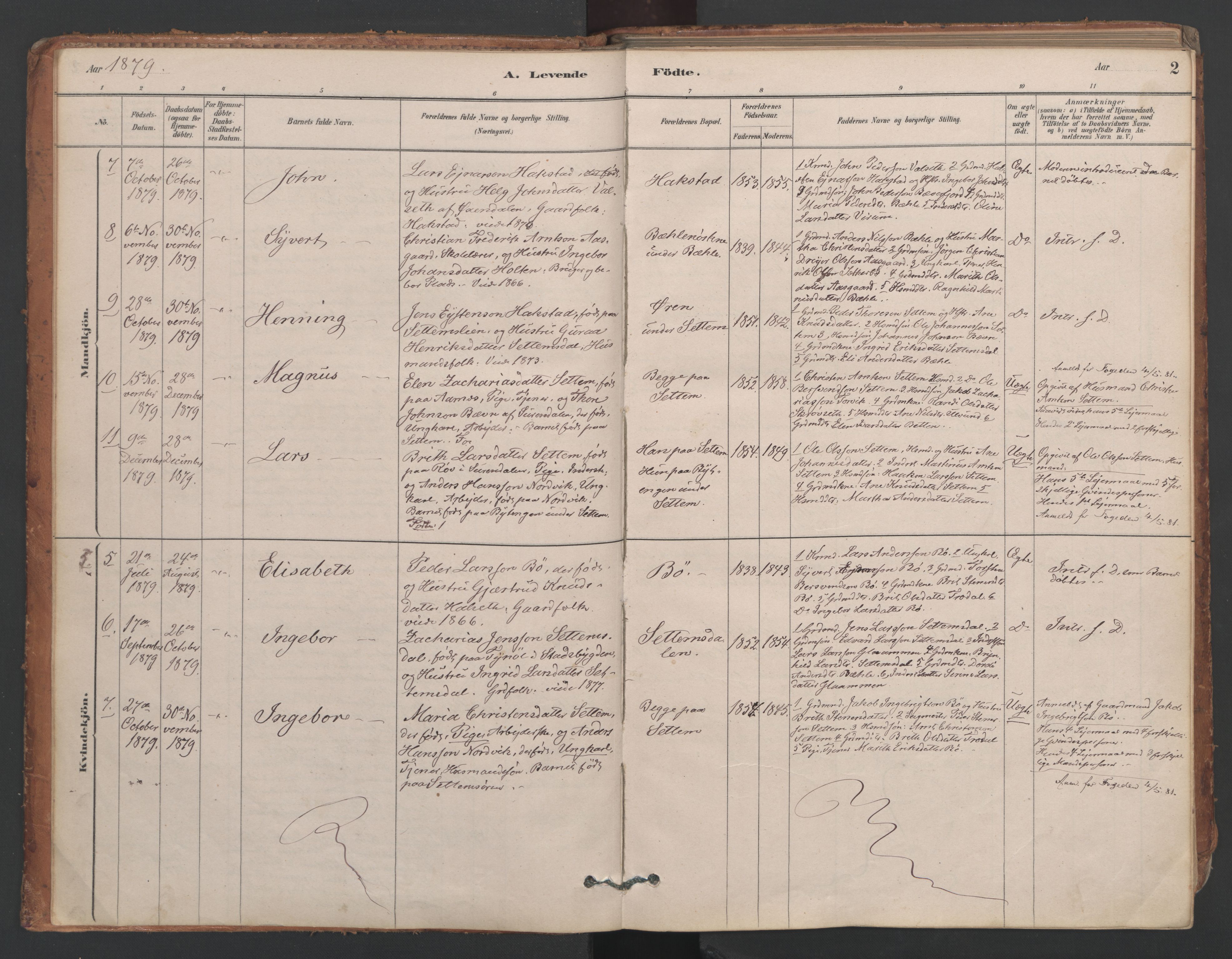 Ministerialprotokoller, klokkerbøker og fødselsregistre - Møre og Romsdal, AV/SAT-A-1454/594/L1036: Ministerialbok nr. 594A02 (?), 1879-1910, s. 2