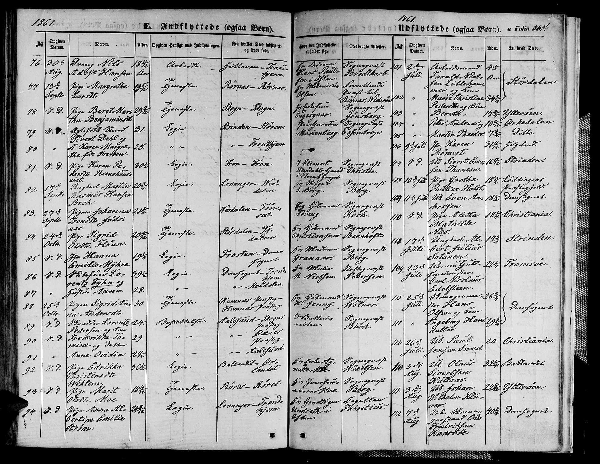 Ministerialprotokoller, klokkerbøker og fødselsregistre - Sør-Trøndelag, SAT/A-1456/602/L0139: Klokkerbok nr. 602C07, 1859-1864, s. 364