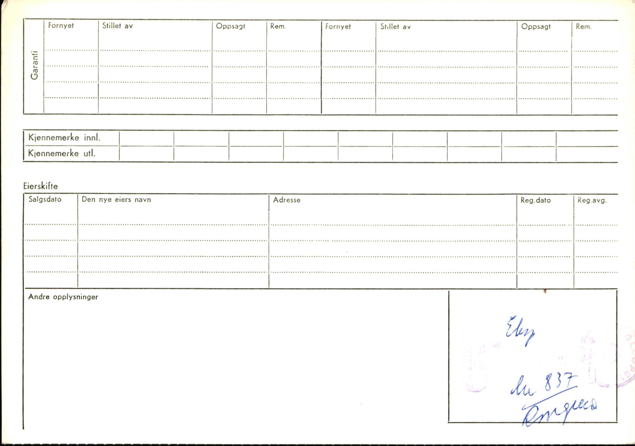 Statens vegvesen, Sogn og Fjordane vegkontor, AV/SAB-A-5301/4/F/L0006: Registerkort utmeldte Fjordane S8300-9500, 1930-1961, s. 206