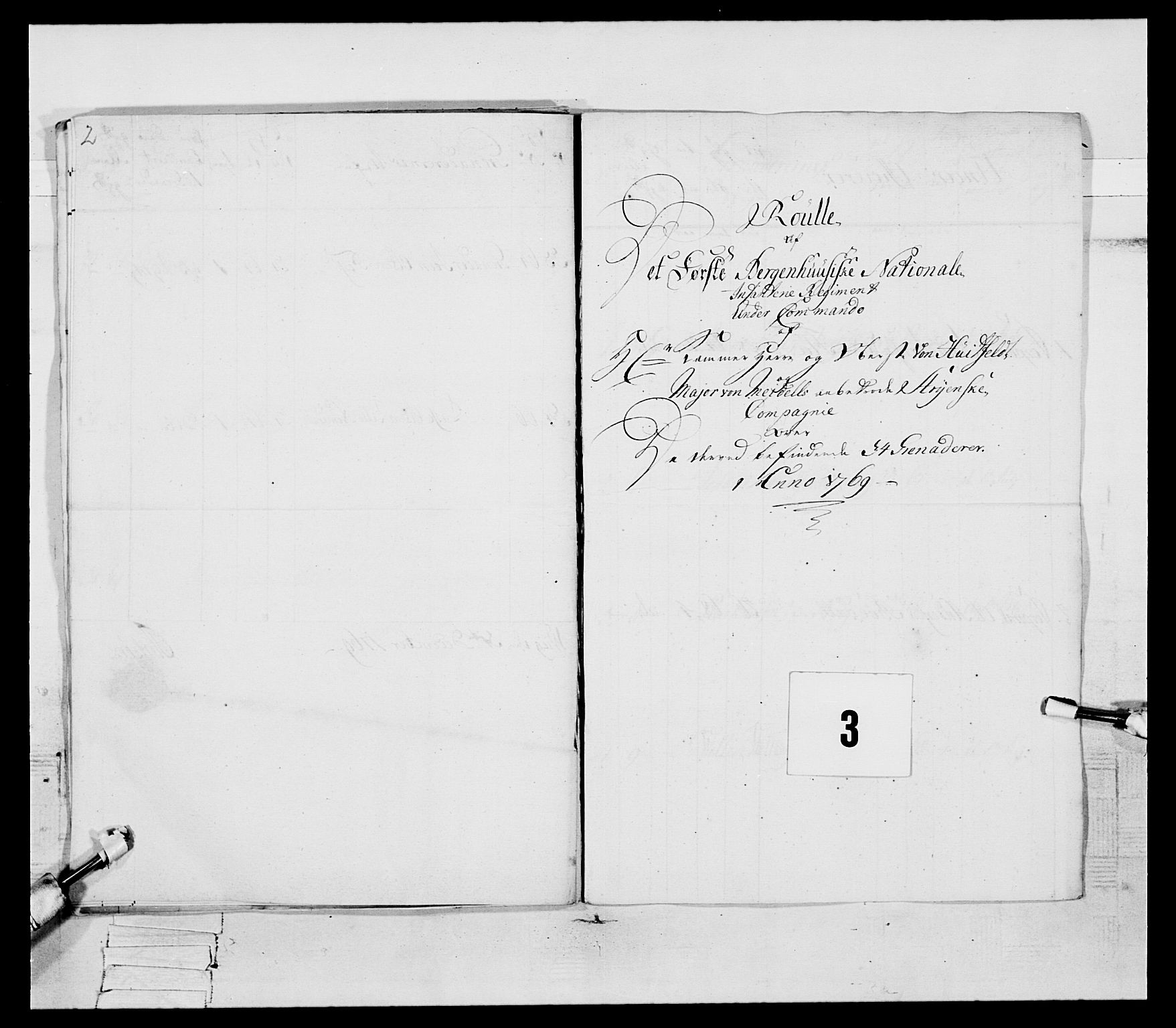 Generalitets- og kommissariatskollegiet, Det kongelige norske kommissariatskollegium, AV/RA-EA-5420/E/Eh/L0089: 1. Bergenhusiske nasjonale infanteriregiment, 1769-1773, s. 21