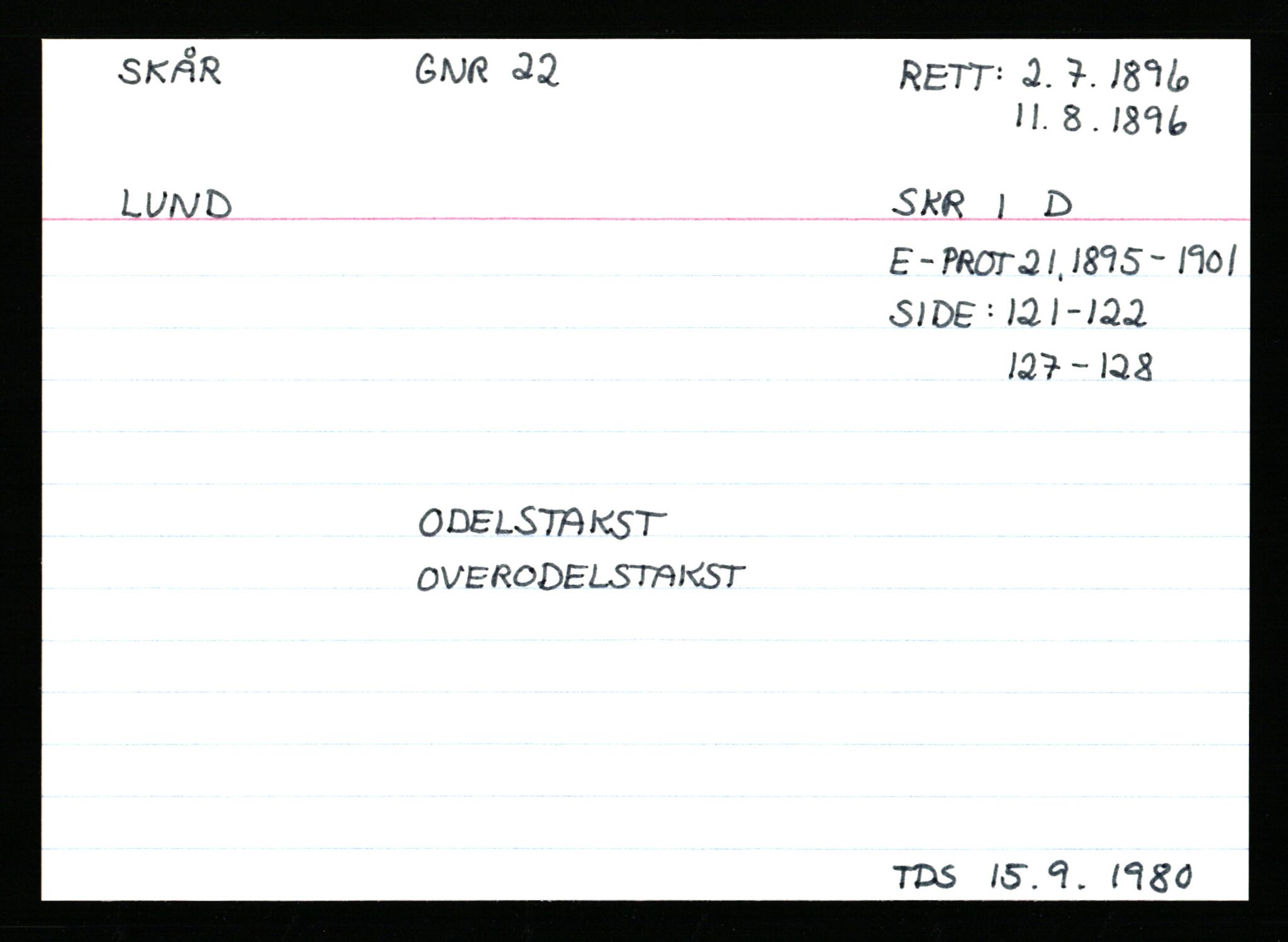 Statsarkivet i Stavanger, AV/SAST-A-101971/03/Y/Ym/L0053: Åstedskort sortert etter gårdsnavn: Skudeneshavn - Solbjør, 1600-1950, s. 204