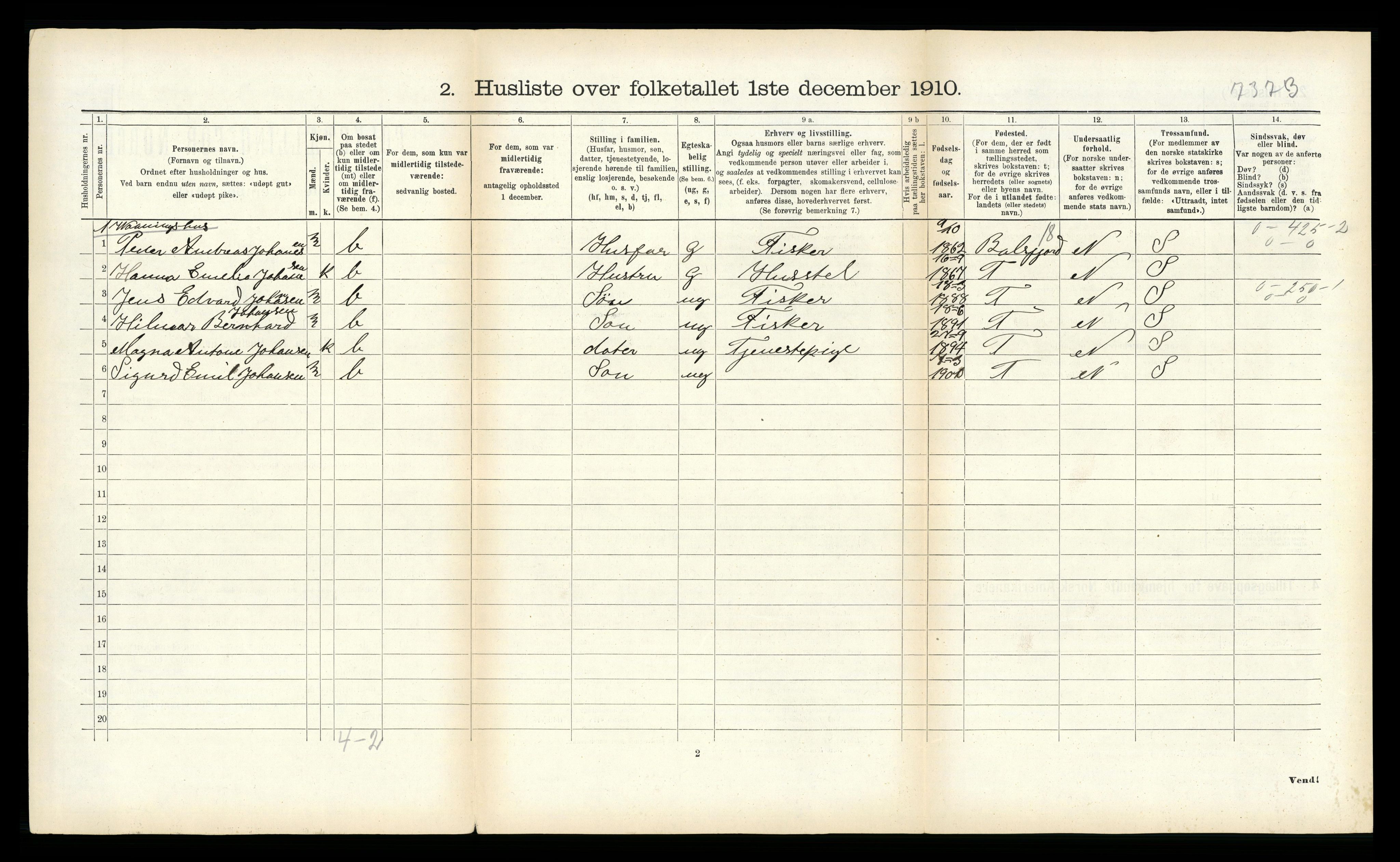 RA, Folketelling 1910 for 1934 Tromsøysund herred, 1910, s. 1034