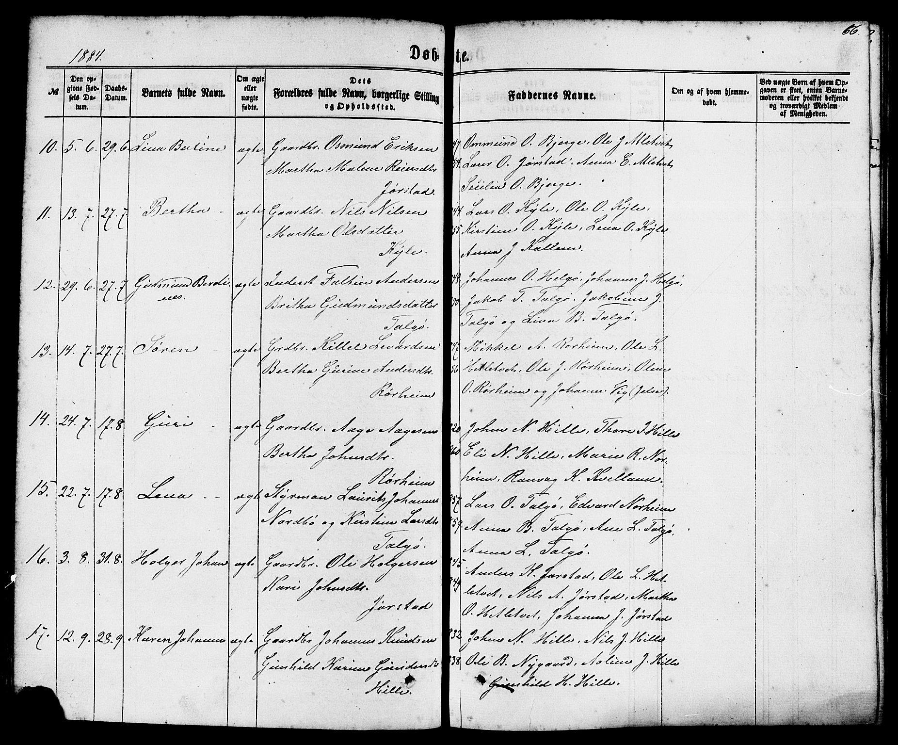 Nedstrand sokneprestkontor, AV/SAST-A-101841/01/IV: Ministerialbok nr. A 10, 1861-1887, s. 66