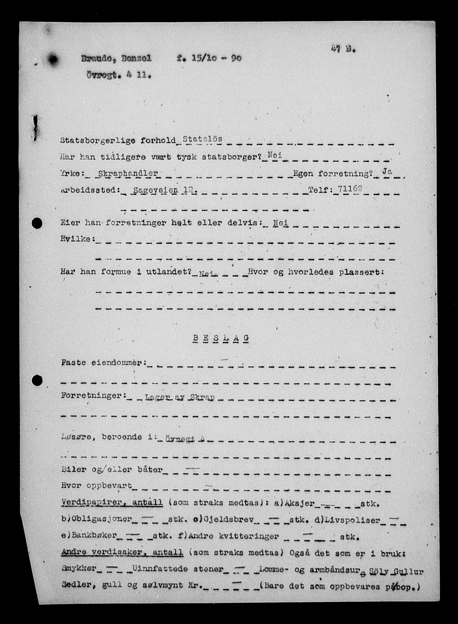 Justisdepartementet, Tilbakeføringskontoret for inndratte formuer, AV/RA-S-1564/H/Hc/Hcc/L0927: --, 1945-1947, s. 524