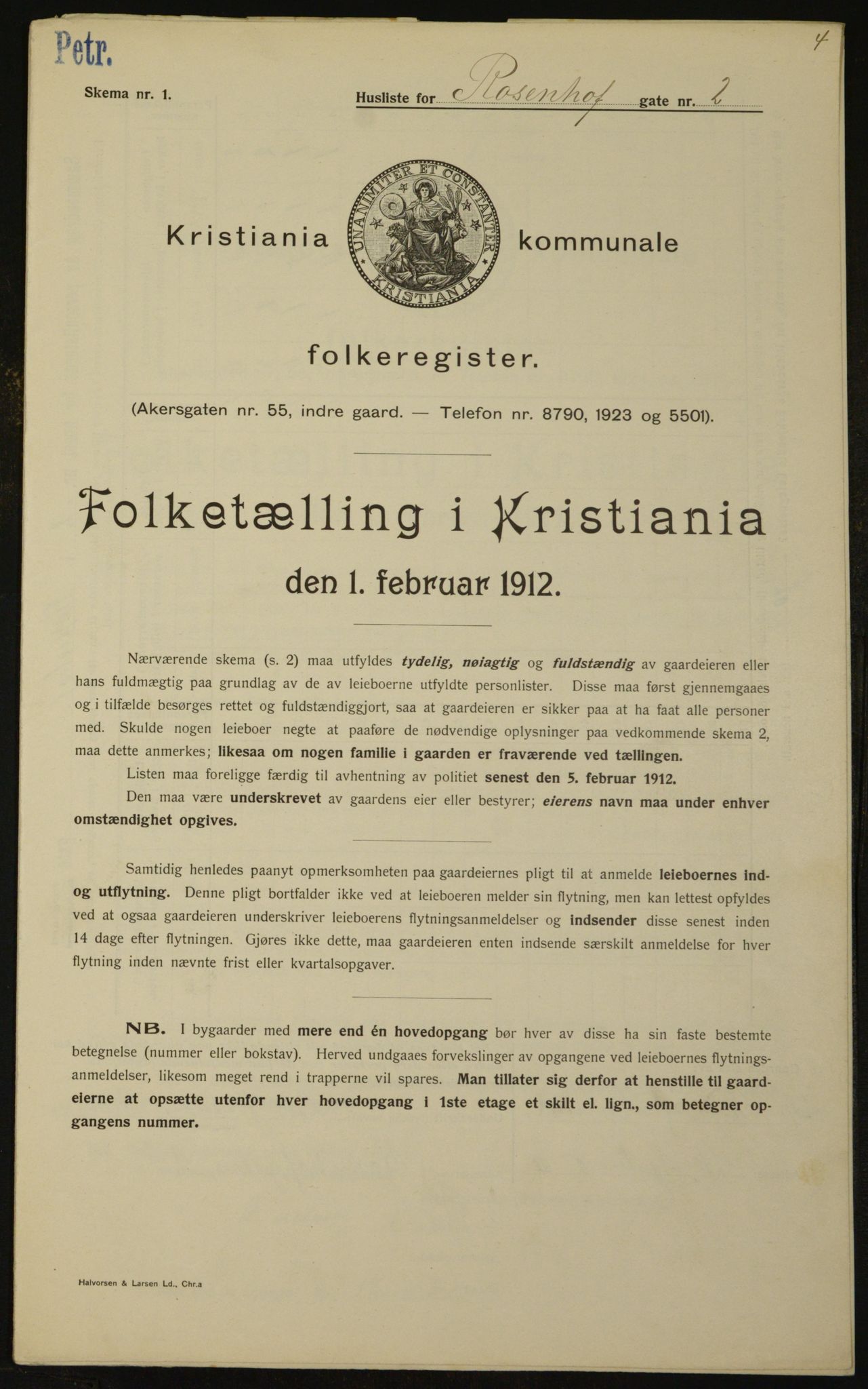 OBA, Kommunal folketelling 1.2.1912 for Kristiania, 1912, s. 83873