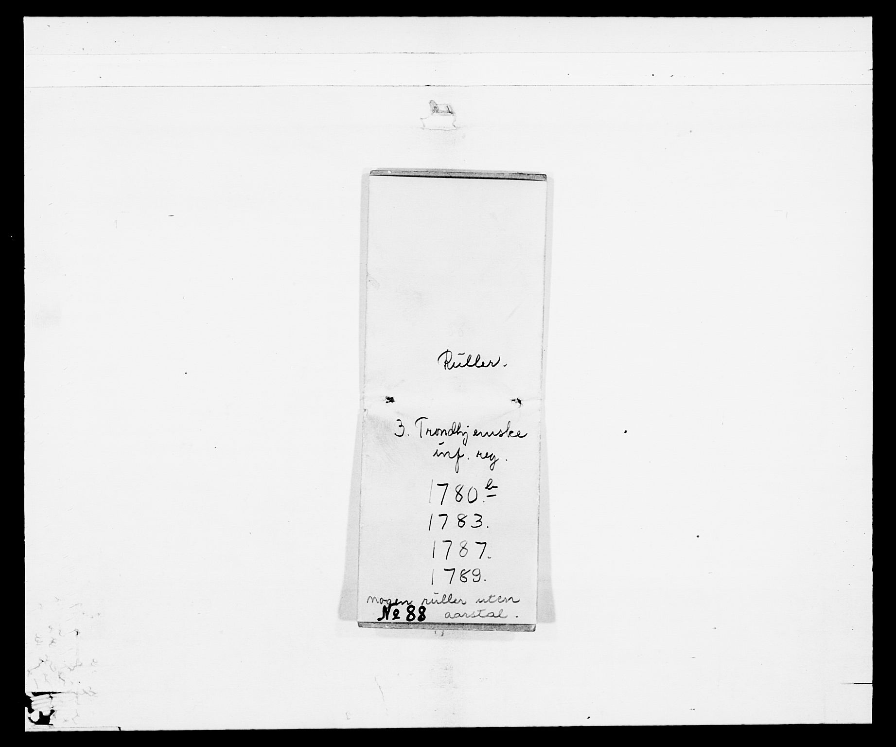 Generalitets- og kommissariatskollegiet, Det kongelige norske kommissariatskollegium, AV/RA-EA-5420/E/Eh/L0088: 3. Trondheimske nasjonale infanteriregiment, 1780-1789, s. 10