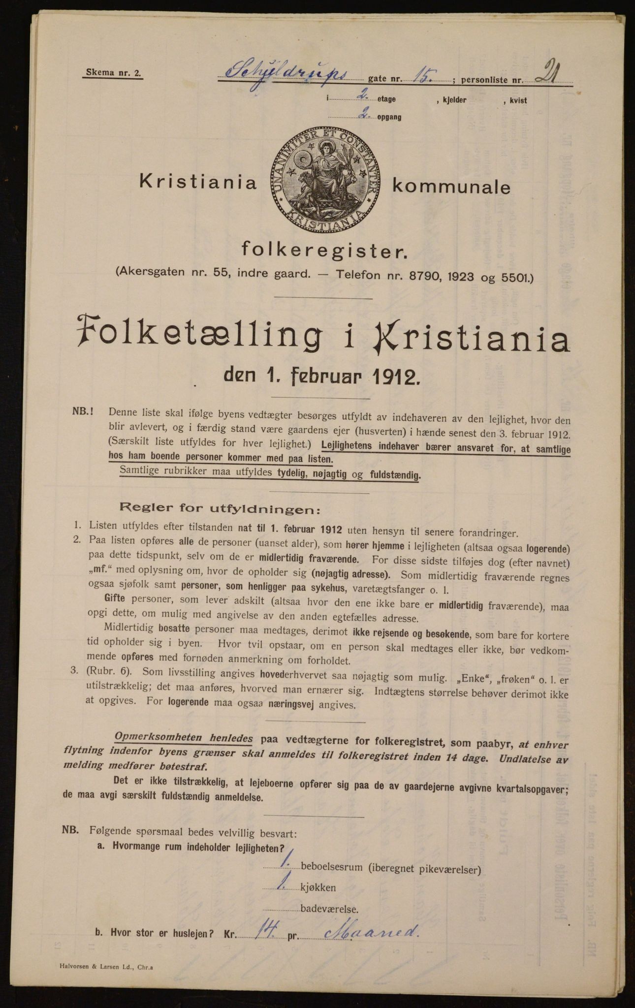 OBA, Kommunal folketelling 1.2.1912 for Kristiania, 1912, s. 96297