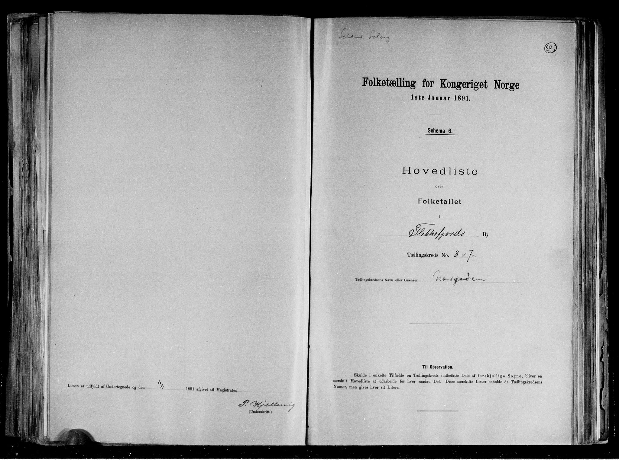 RA, Folketelling 1891 for 1004 Flekkefjord kjøpstad, 1891, s. 14