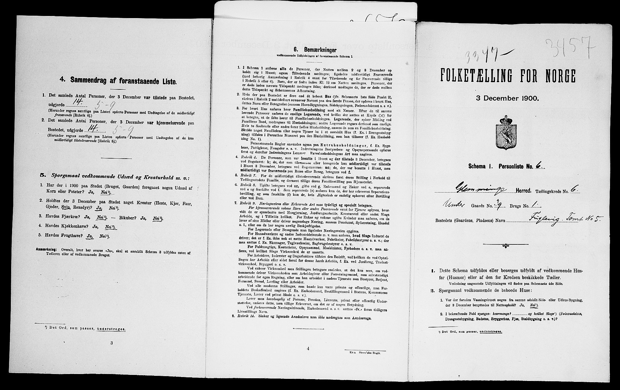 SAO, Folketelling 1900 for 0132 Glemmen herred, 1900, s. 77