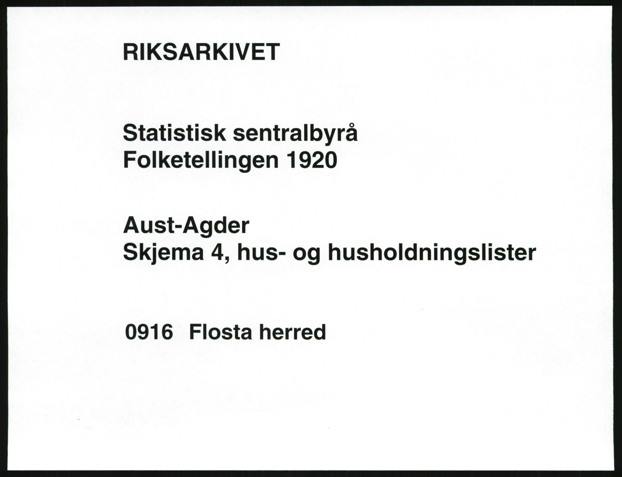 SAK, Folketelling 1920 for 0916 Flosta herred, 1920, s. 24