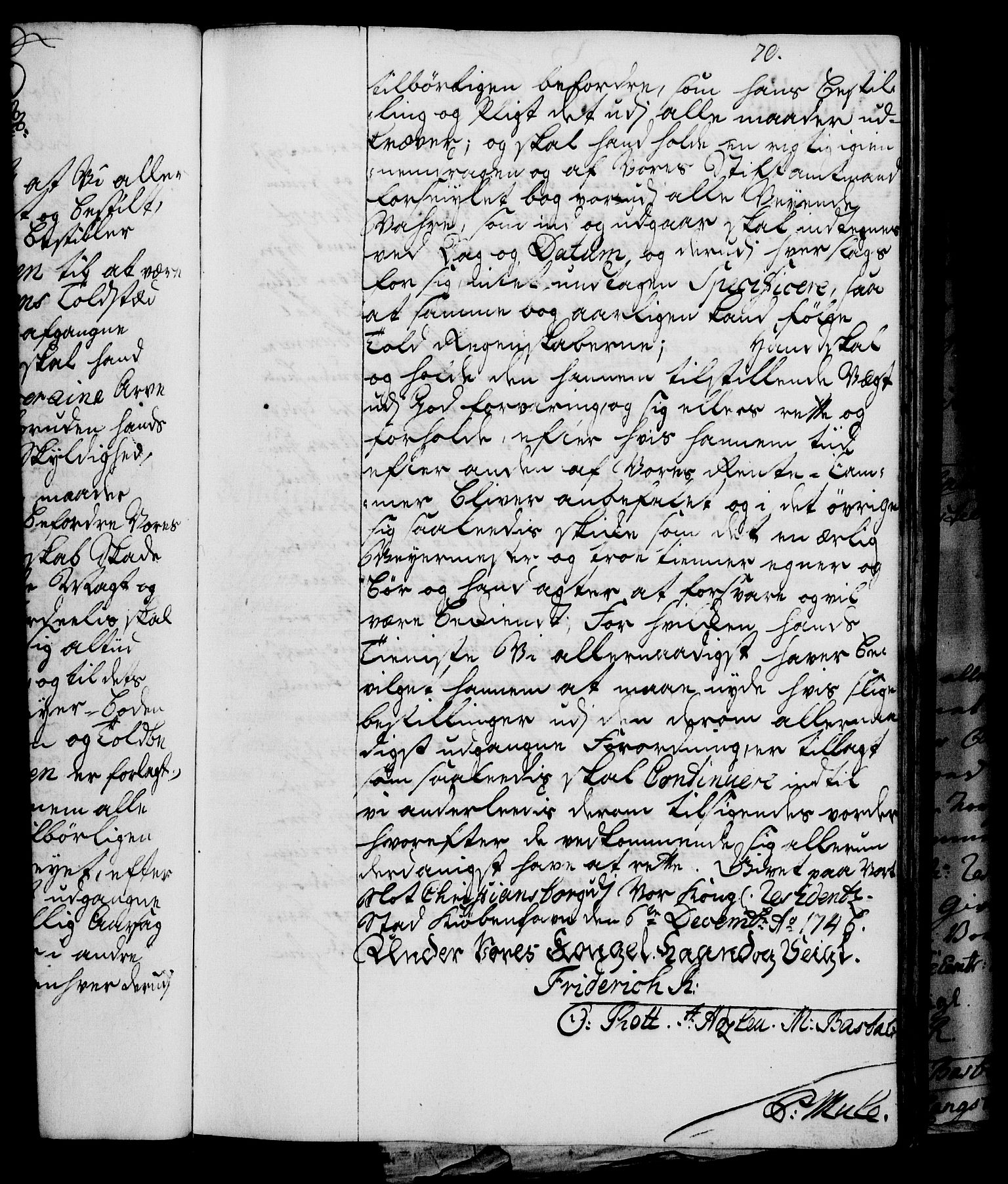 Rentekammeret, Kammerkanselliet, RA/EA-3111/G/Gg/Gge/L0003: Norsk bestallingsprotokoll med register (merket RK 53.27), 1745-1761, s. 70