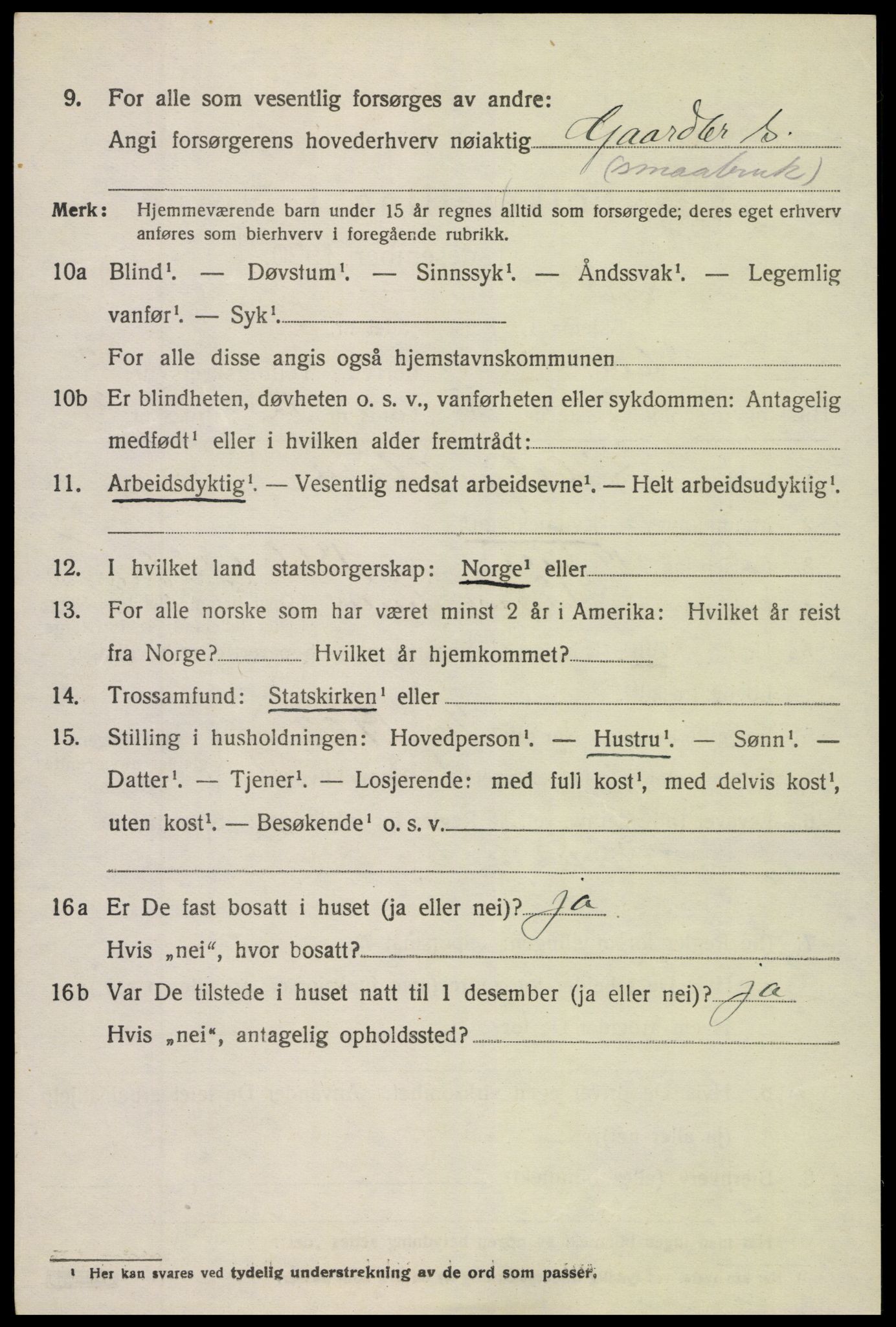 SAK, Folketelling 1920 for 0914 Holt herred, 1920, s. 2093