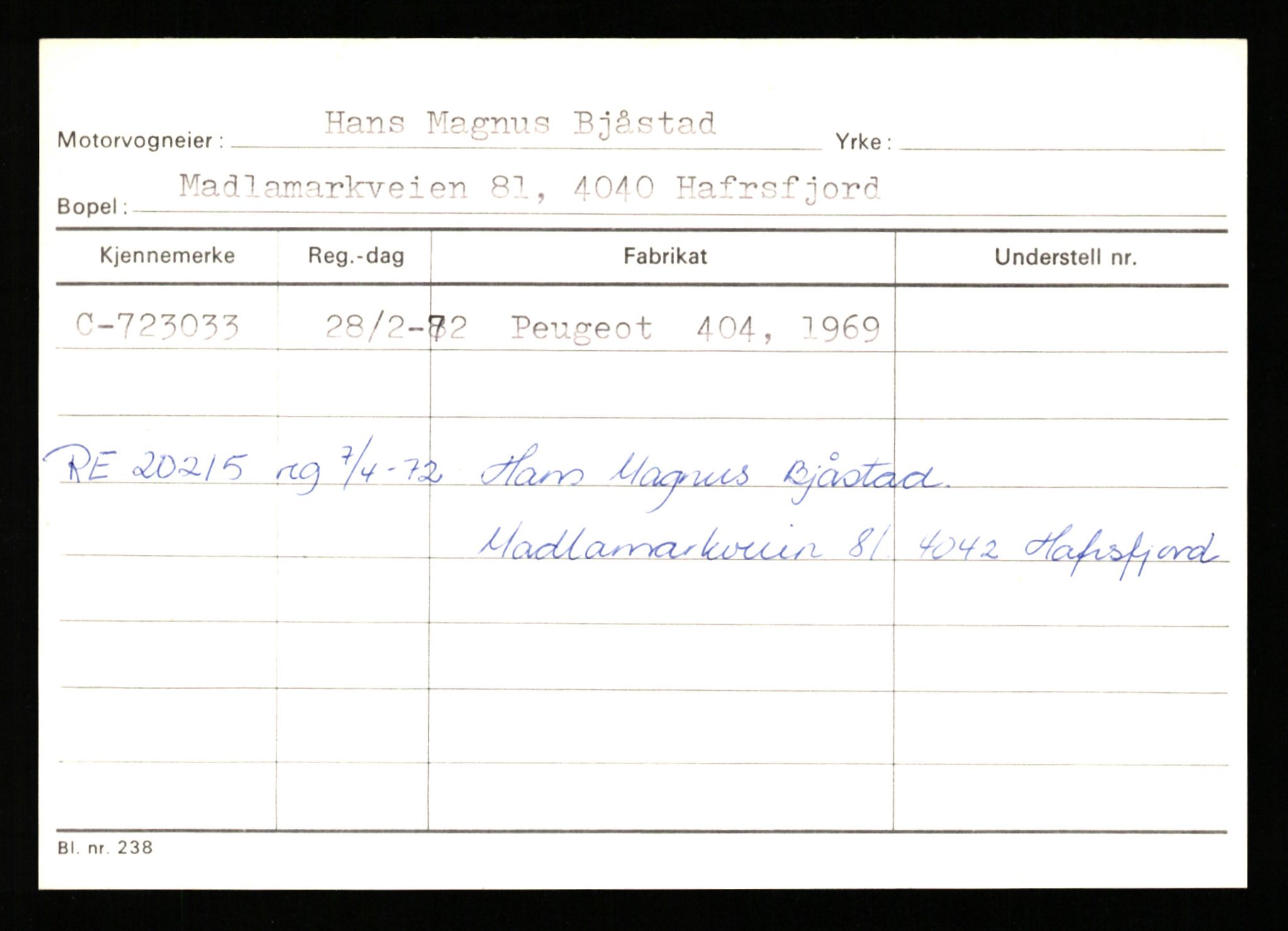 Stavanger trafikkstasjon, AV/SAST-A-101942/0/G/L0012: Registreringsnummer: 363571 - 800000, 1930-1971, s. 2746