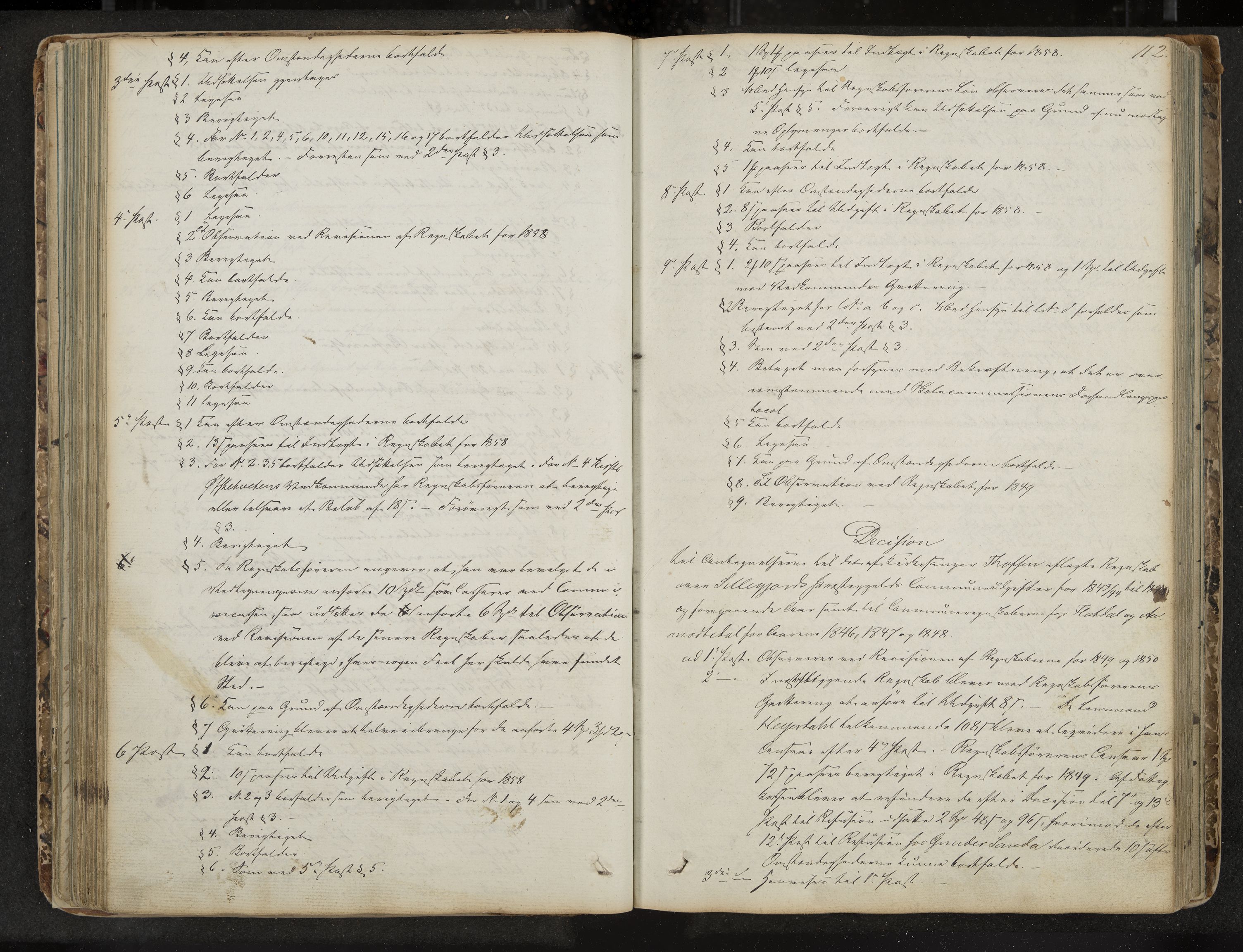 Seljord formannskap og sentraladministrasjon, IKAK/0828021/A/Aa/L0001: Møtebok med register, 1838-1879, s. 112