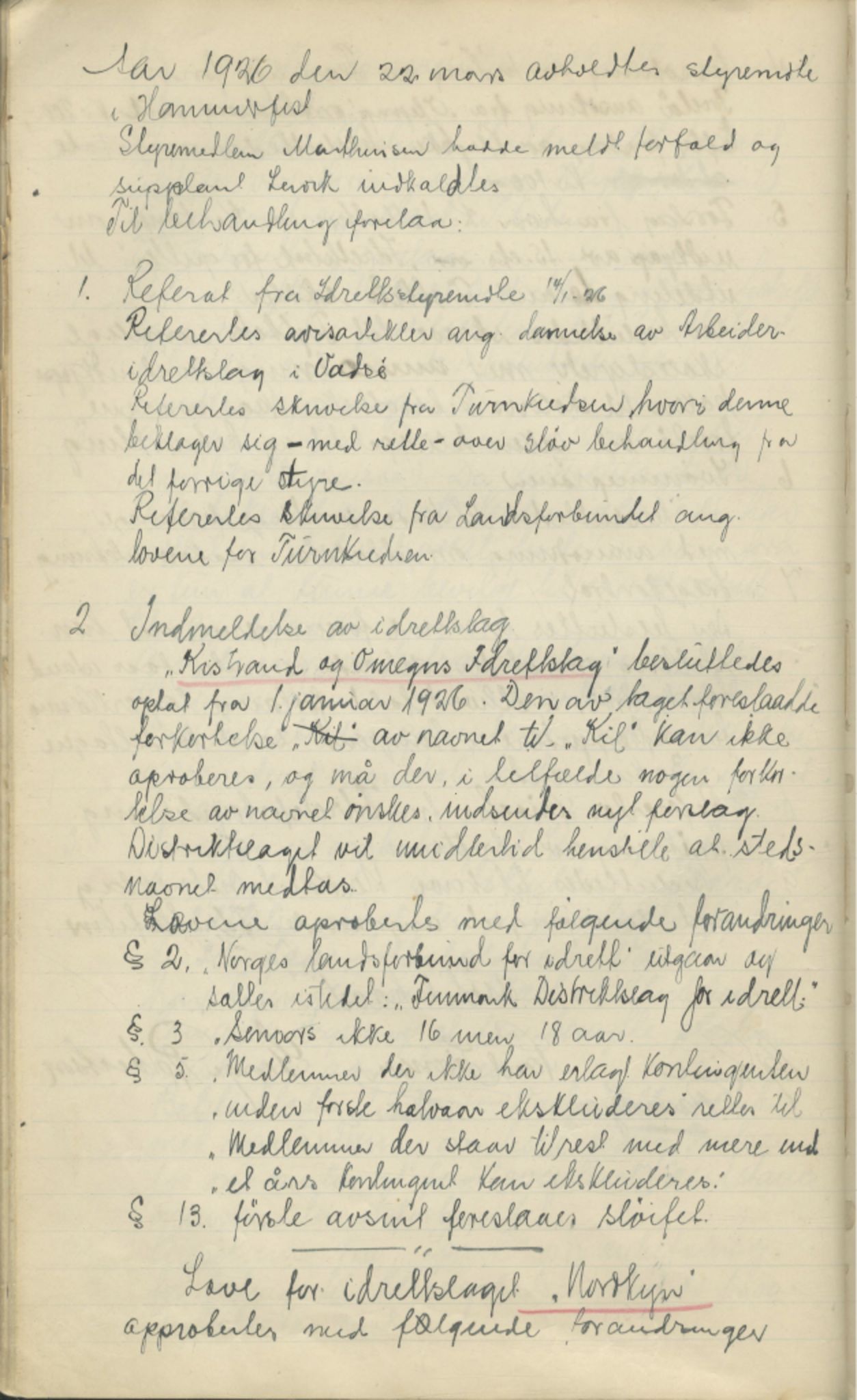 Finnmark Distriktslag for Idrett, FMFB/A-1040/A/L0001: Møteprotokoll, 1919-1940, s. 65