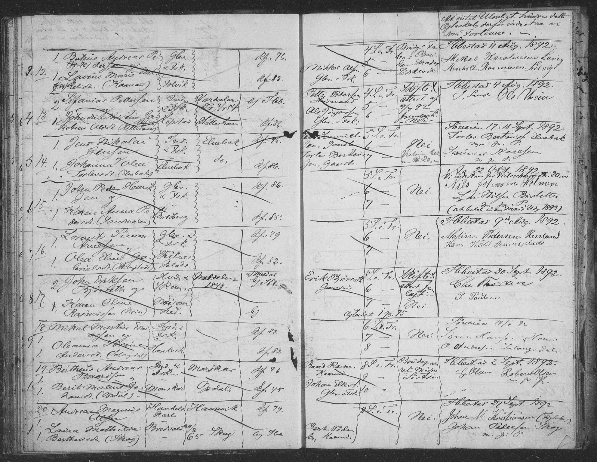 Ibestad sokneprestembete, AV/SATØ-S-0077/I/Ie/L0066: Lysningsprotokoll nr. 66, 1888-1904
